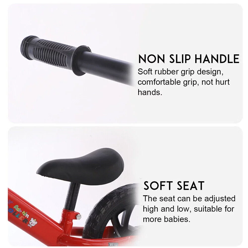 Kids Balance Bike Toddler Training Bicycle Wheels Walking For 2-6 Years Children Kid Christmas Halloween Gift - Womvr