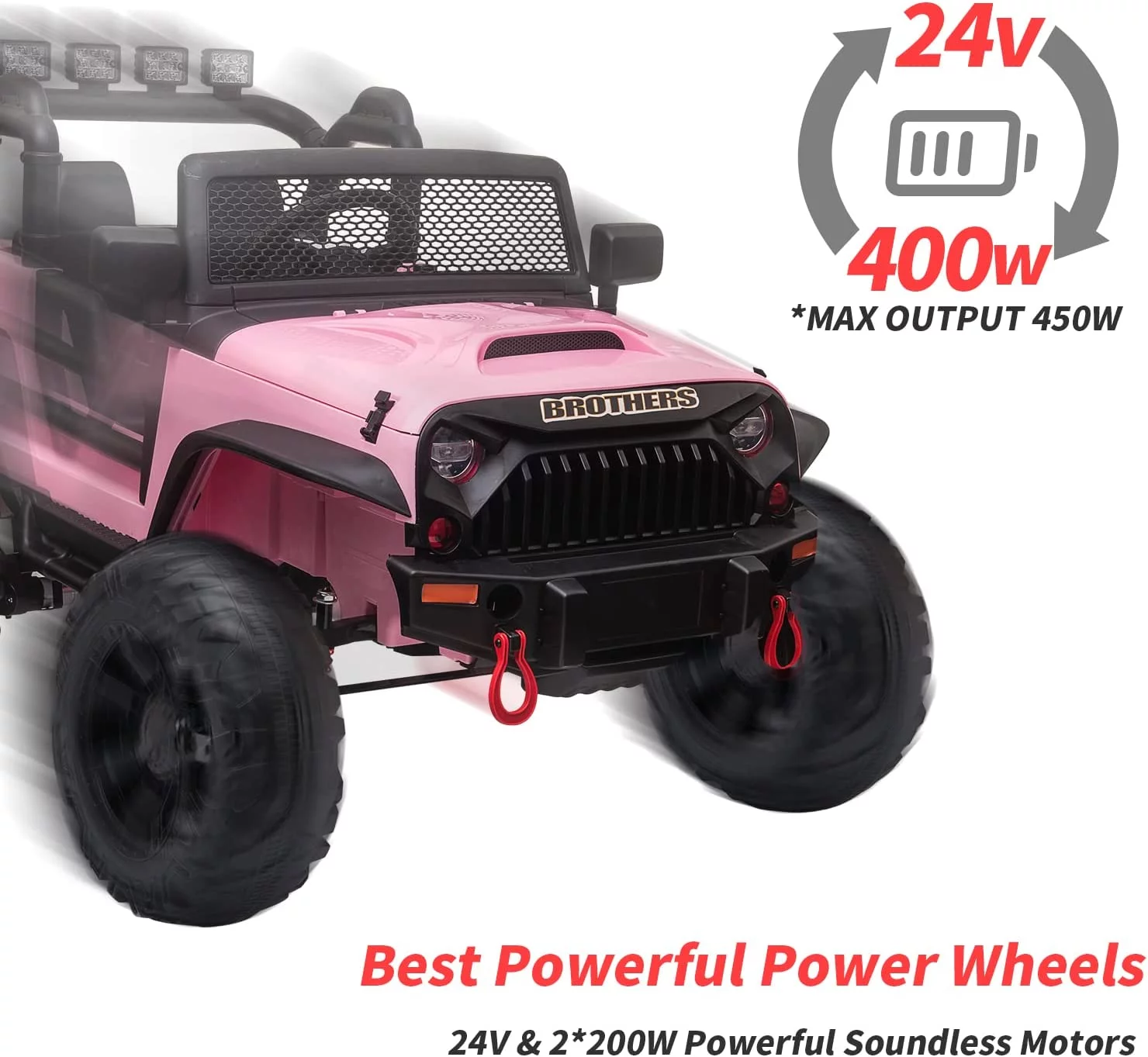 Kids Ride on Truck with Parents Remote Control, 12V 7A Battery Powered Electric Car Vehicle Toy with 3 Speed, USB, MP3, Bluetooth, LED Light, Safety Belt, Electric Car for Kids (Black) - Womvr