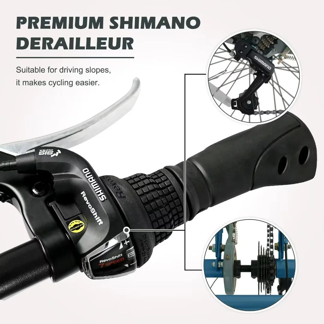 Lilypelle Adult Tricycle, 7 Speed Three Wheel Bicycles, 26