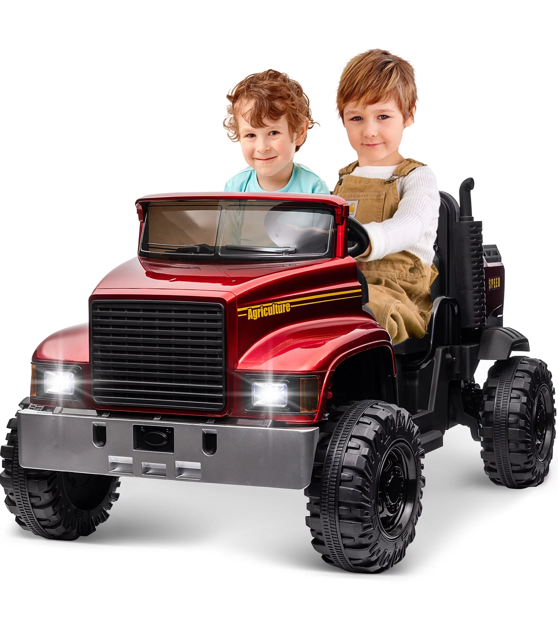 Outfunny 24V Ride on Dump Truck, 2 Seater Ride on Toy for Big Kids with Remote - Green - Womvr