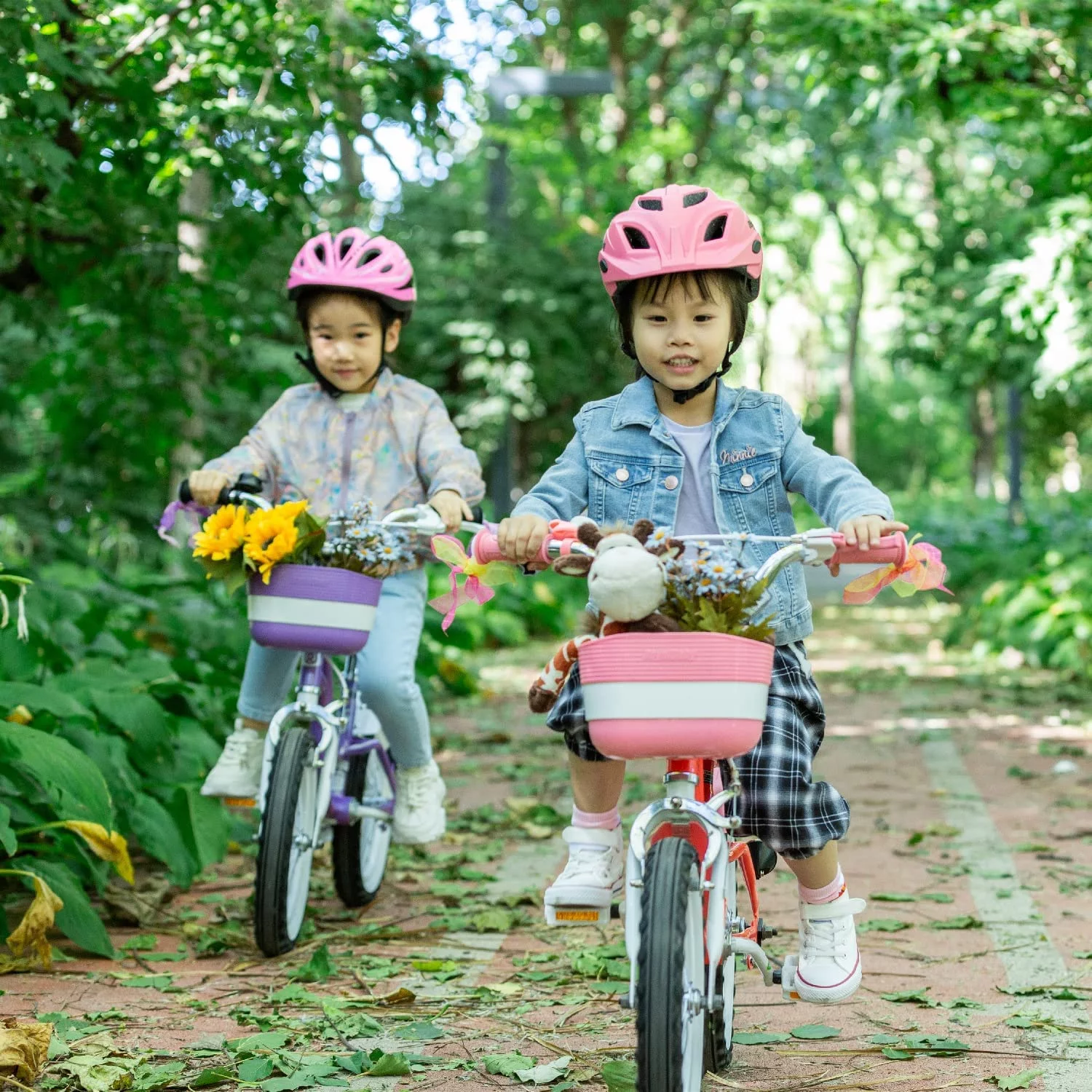 Royalbaby Little Swan Red 14 Girl's Bicycle with Training Wheels and Basket - Womvr