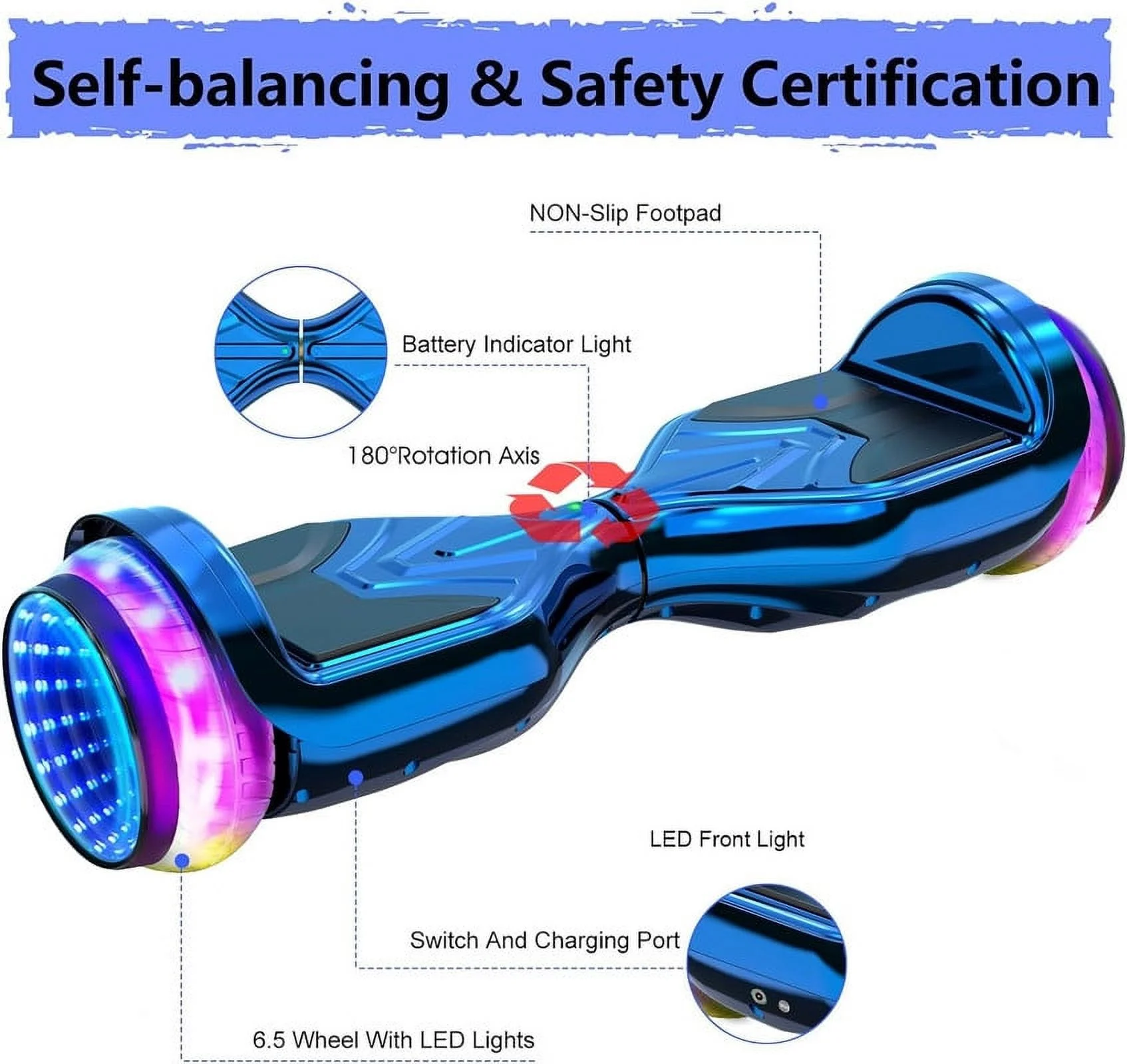 JOLEGE Hoverboard Go Kart Combo, 6.5