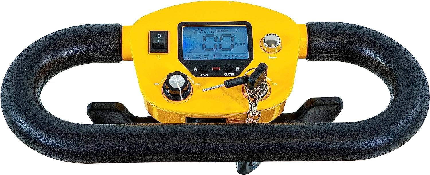 Transformer 2 Automatic Folding Travel Scooter Yellow with Lightweight Lithium Battery, Airline Approved - Womvr