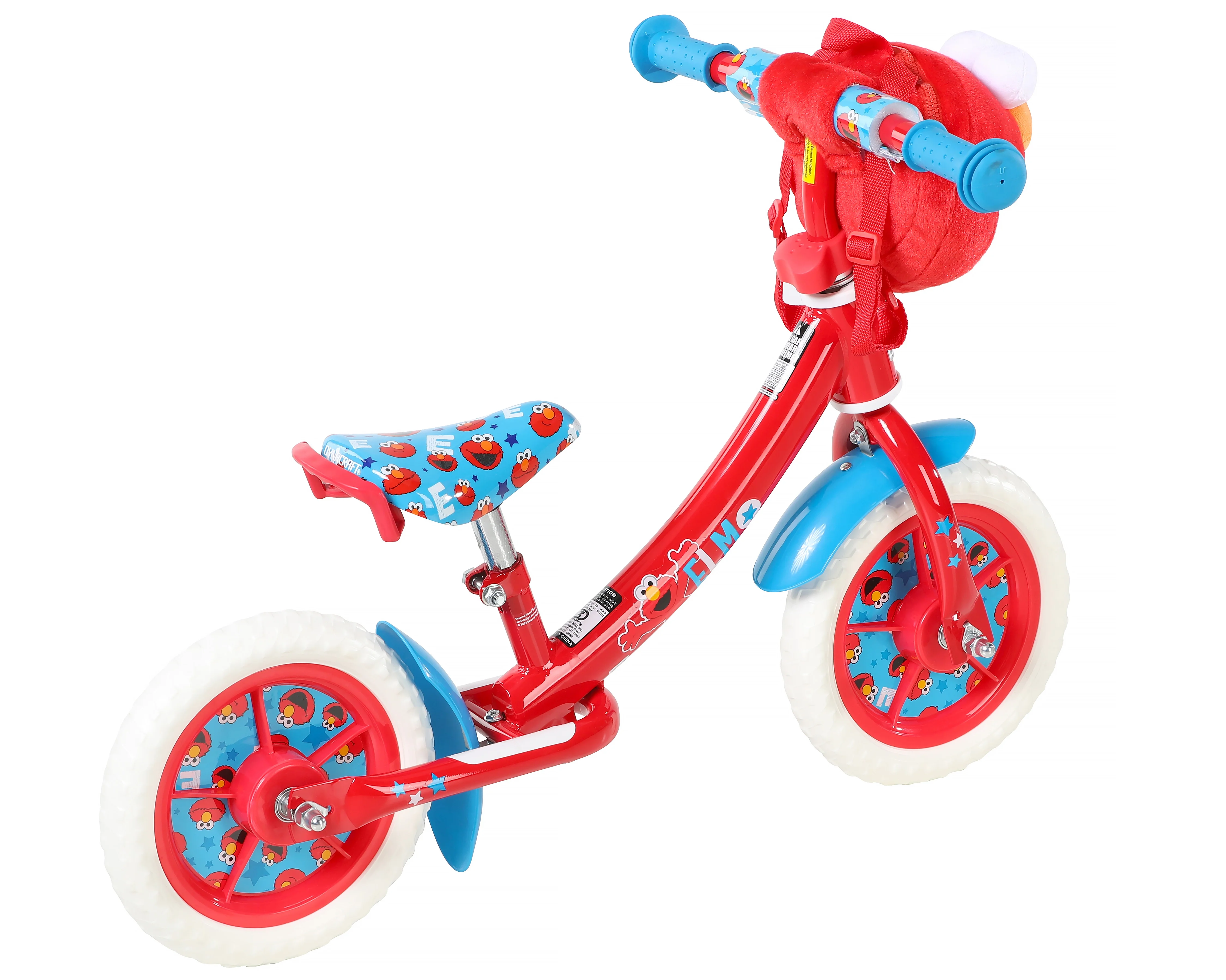 Dynacraft Sesame Street Elmo 10-Inch Unisex Balance Bike for Age 2-5 Years - Womvr