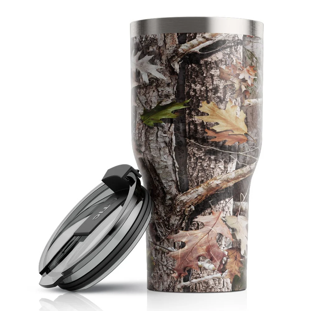 RTIC 30 OZ Insulated Tumbler Stainless Steel Coffee Travel Mug with Lid, Spill Proof, Hot Beverage and Cold, Portable Thermal Cup for Car, Camping, Deep Harbor - Womvr