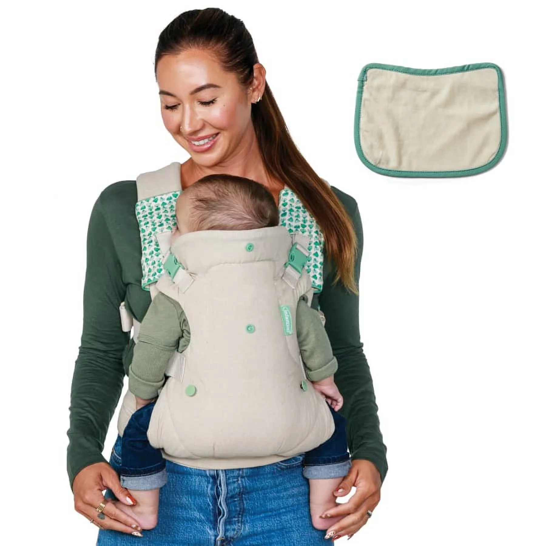 Infantino Nature & Nurture Convertible Baby Carrier, 4-Position, 8-32lbs, 0-9 Months, Sandy Tan - Womvr