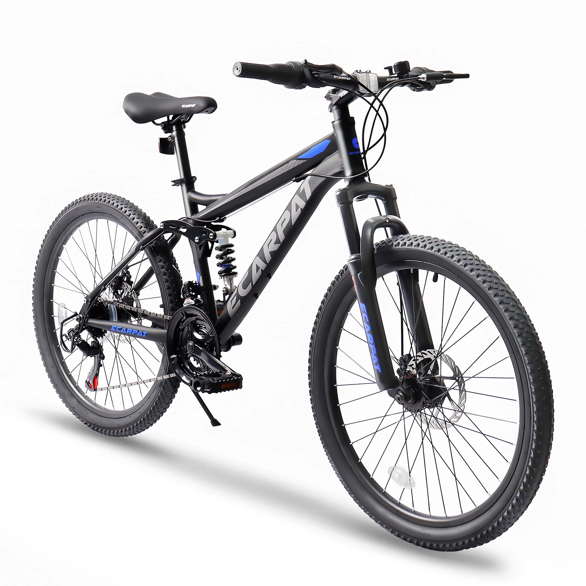 CHAMPIERRE 24 inch Mountain Bike for Men and Women, 21-Speed Adult Trail Bike for Young Boys Girls, Gray - Womvr