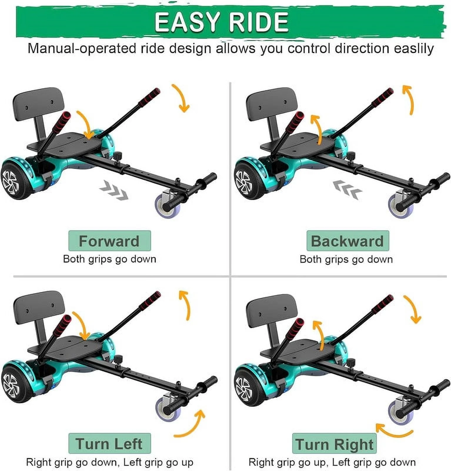 JOLEGE Hoverboard Go Kart Combo, 6.5