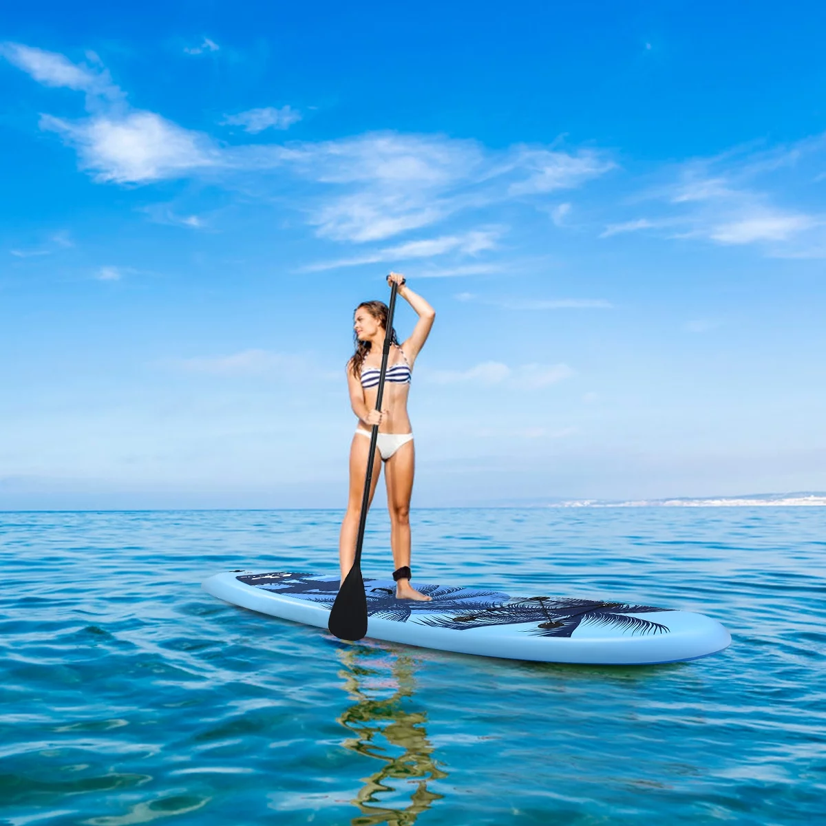 Goplus 9.8' Inflatable Stand Up Paddle Board 6.5” Thick SUP with Premium Accessorie - Womvr