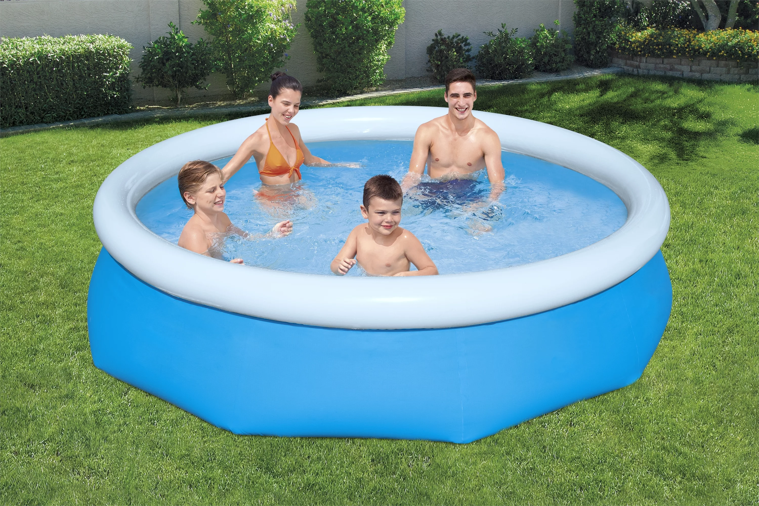 Bluescape Fast Set 10' x 30” Round Inflatable Soft Sided Above Ground Pool Set - Womvr