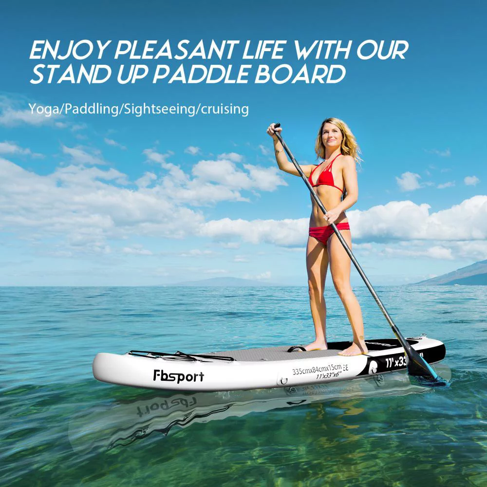 Fbsport Electric Inflatable Paddle Board, Stand UP Paddleboard 11' Length with Electric Pump SUP Accessories - Womvr