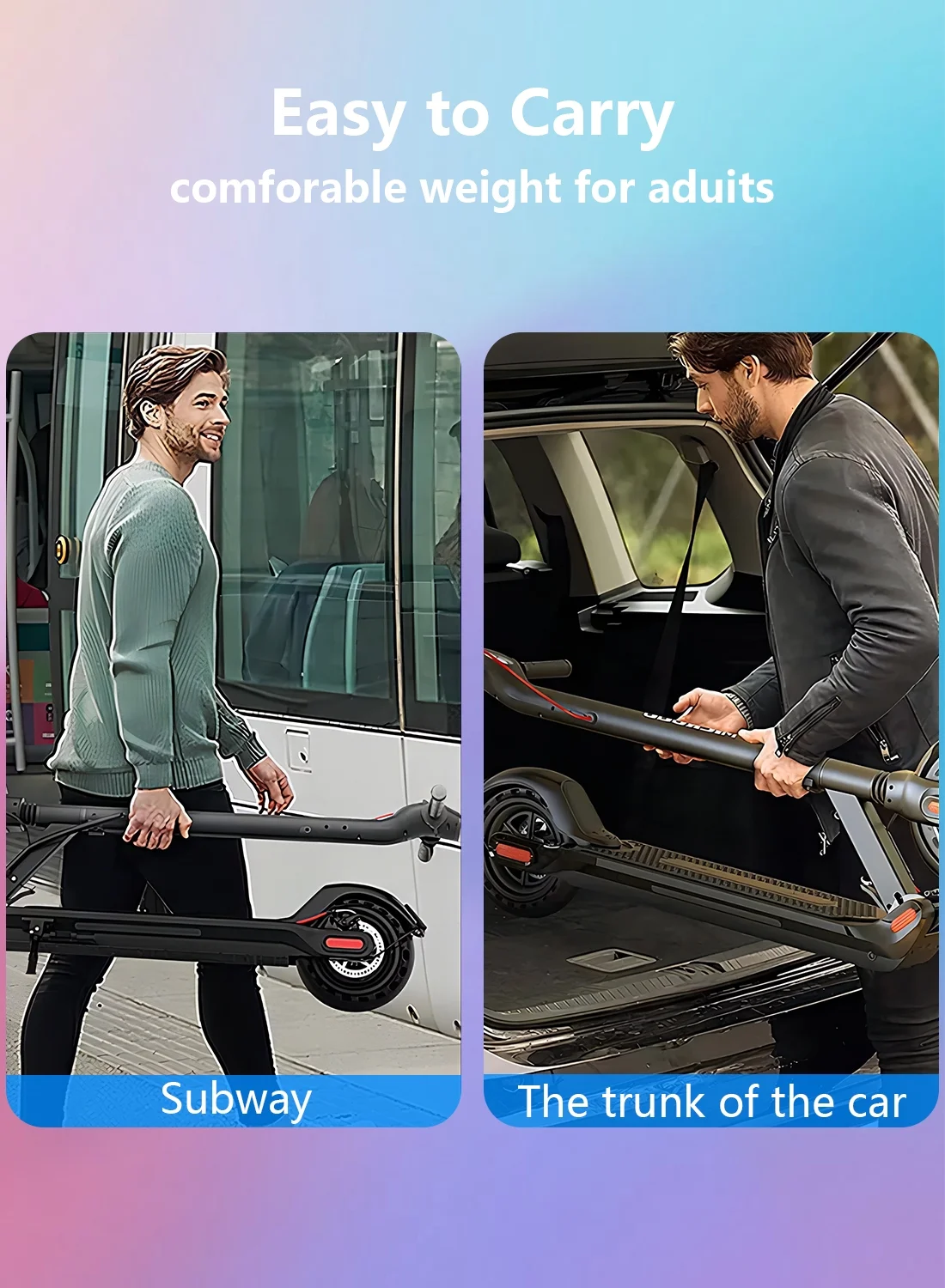 MICROGO M5 PRO Electric Scooter, 500W Motor 10.4 Ah Battery Long Range for Adults, 10