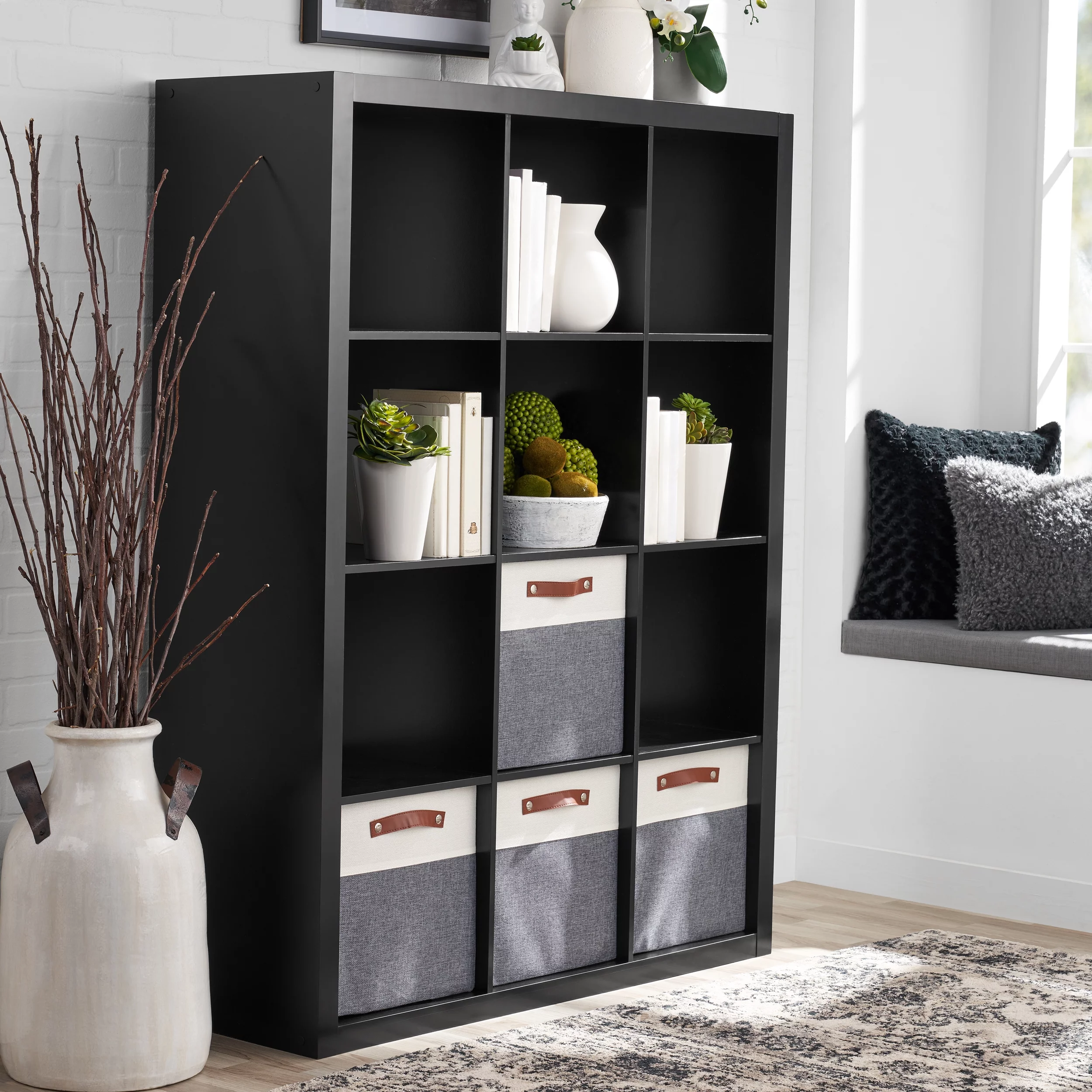Better Homes & Gardens 12-Cube Storage Organizer, Natural - Womvr