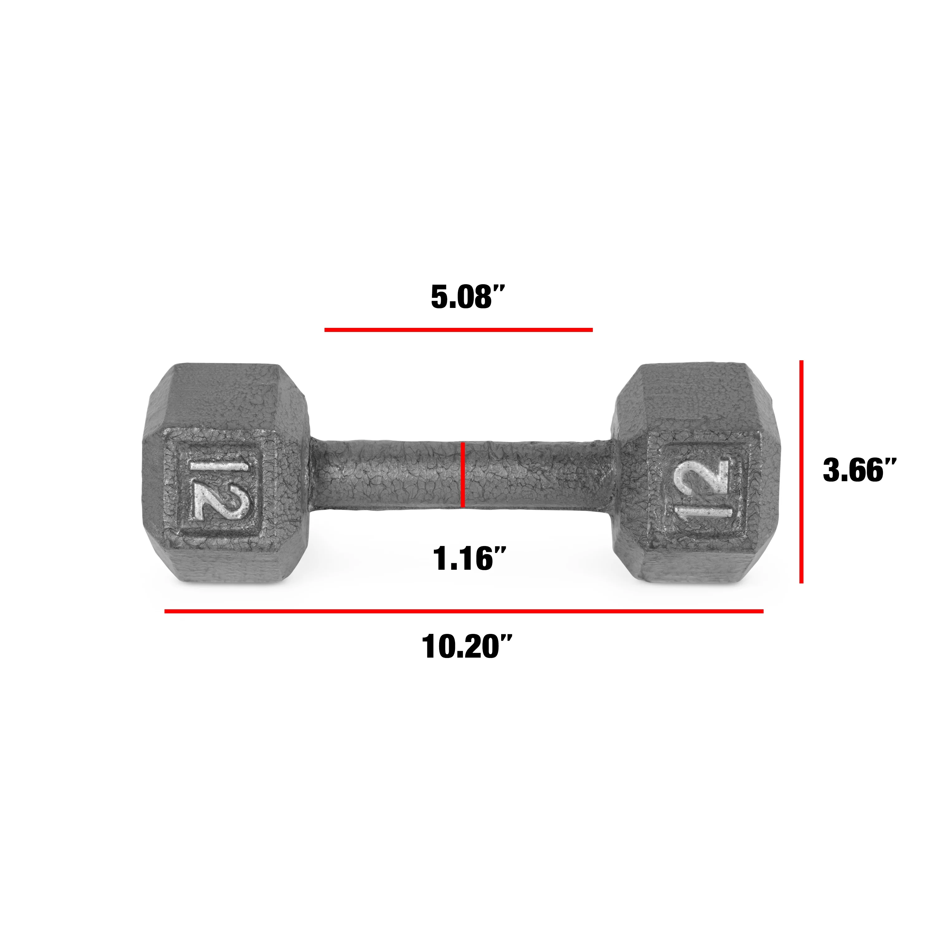 CAP Barbell 15lb Cast Iron Hex Dumbbell, Single - Womvr