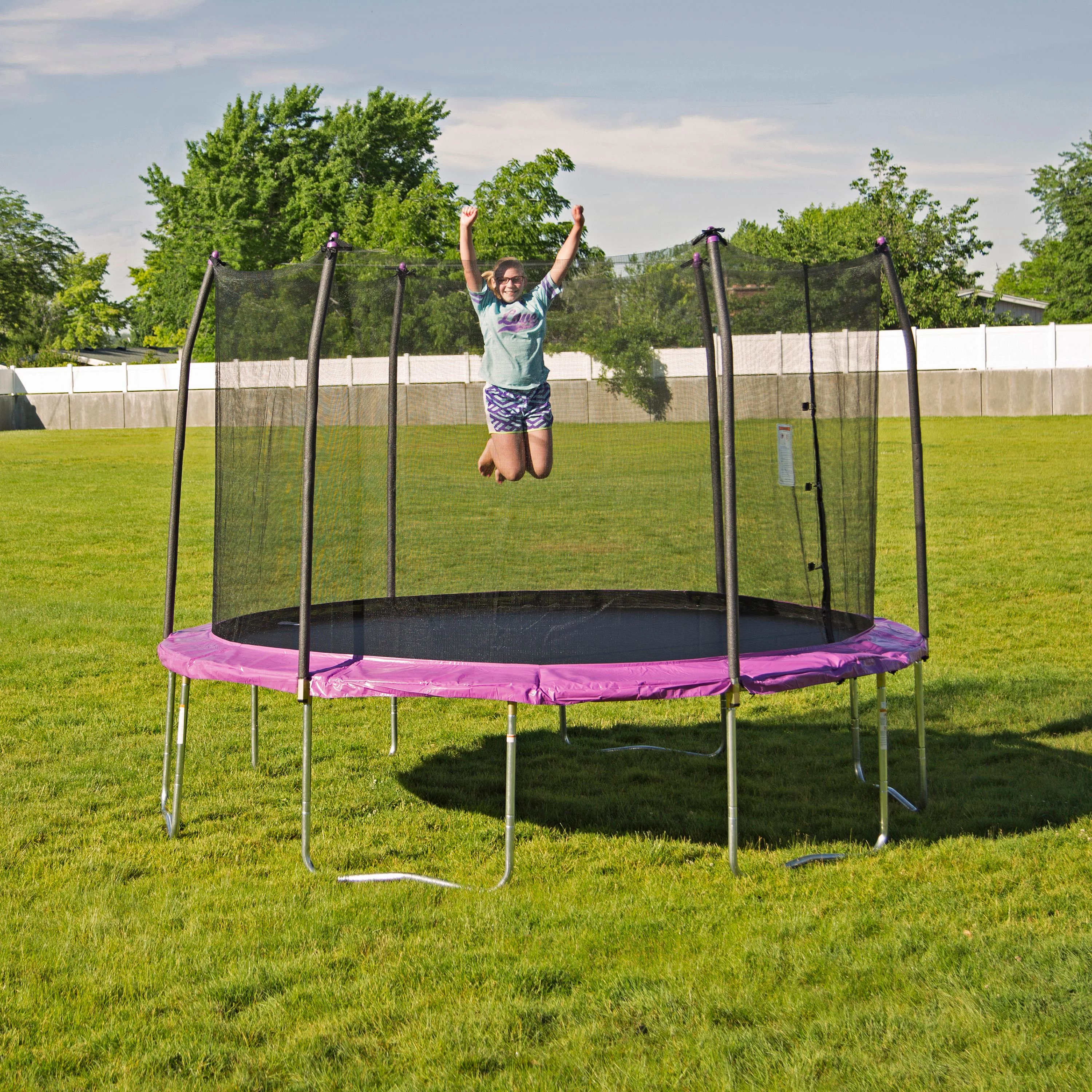 Skywalker Trampolines 12' Trampoline, with Safety Enclosure, Blue - Womvr