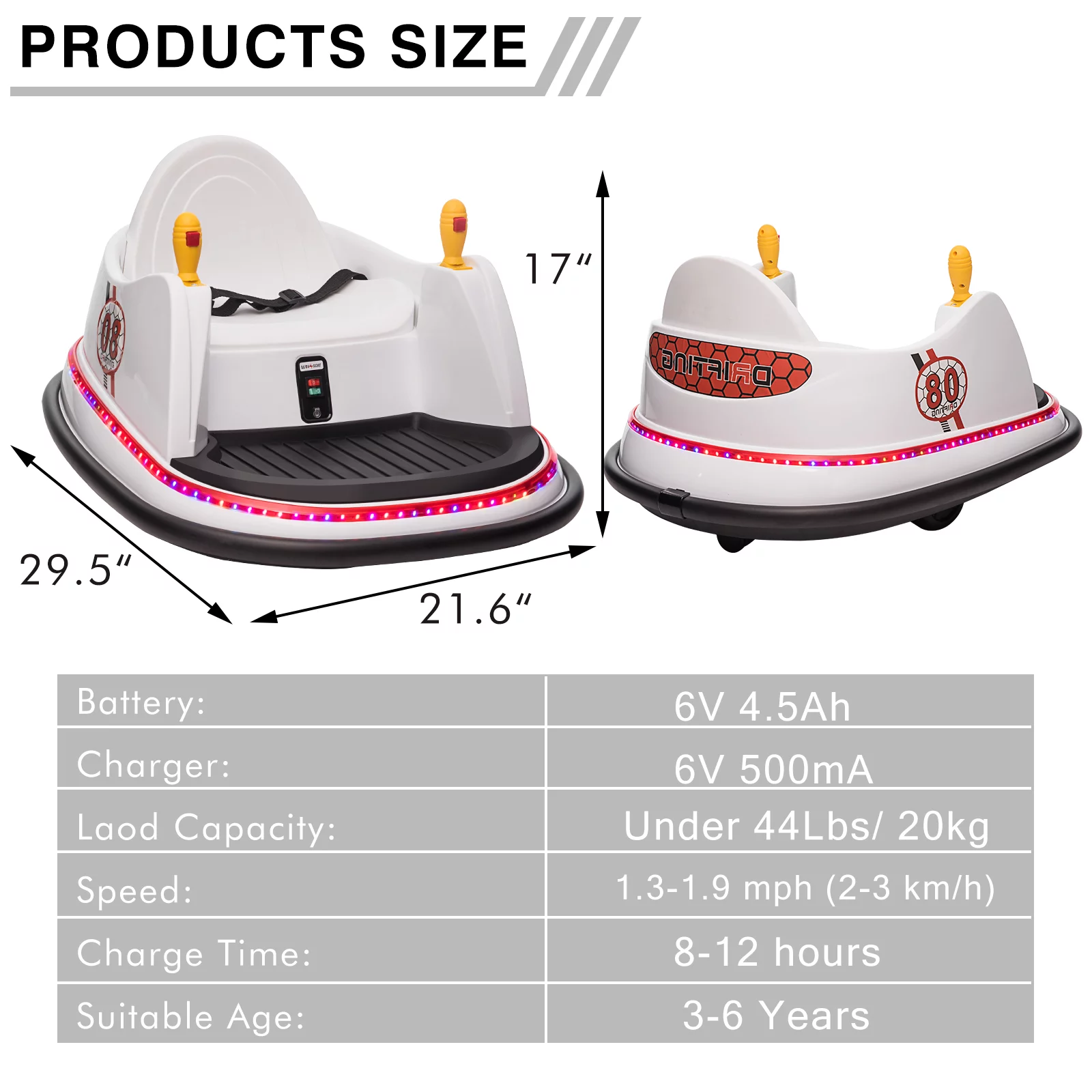 OTTARO 12V Electric Powered Ride on Bumper Car for Girls Boys with Remote Control,360 Spin,Music(Lavender) - Womvr