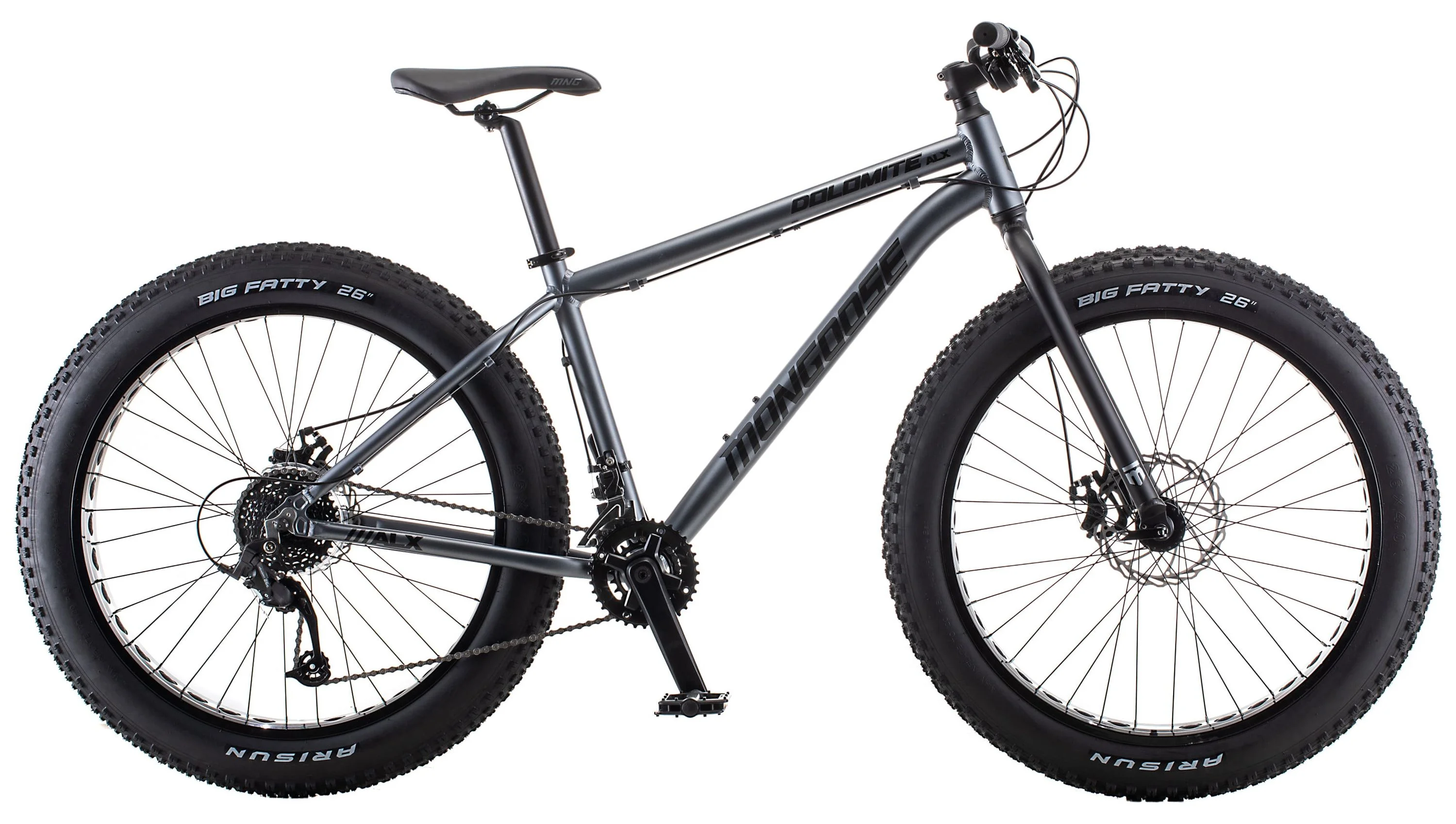 Mongoose 26-in. Dolomite ALX Unisex Fat Tire Mountain Bike, Gray - Womvr