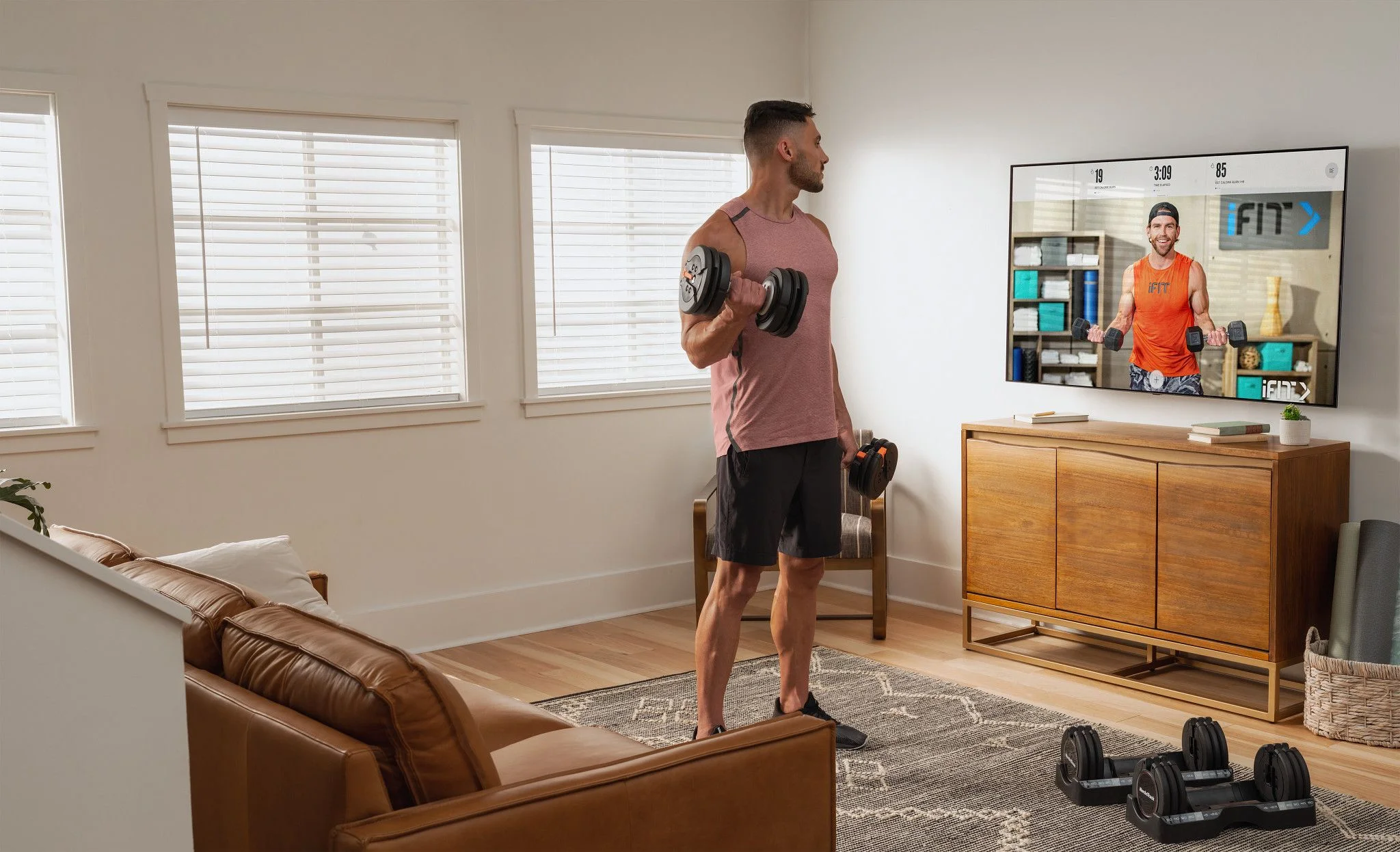 NordicTrack 55 lb Select-a-Weight Dumbbell Pair, Black - Womvr