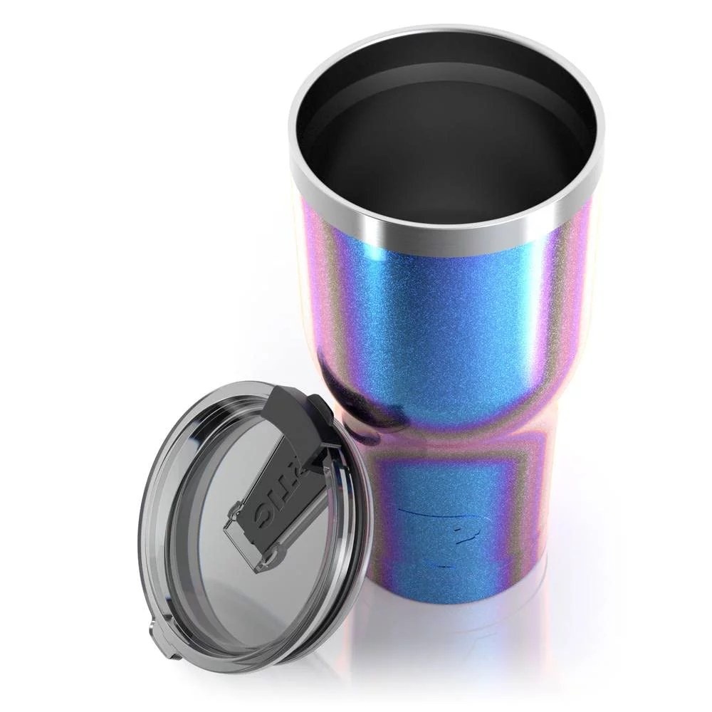 RTIC 30 OZ Insulated Tumbler Stainless Steel Coffee Travel Mug with Lid, Spill Proof, Hot Beverage and Cold, Portable Thermal Cup for Car, Camping, Deep Harbor - Womvr