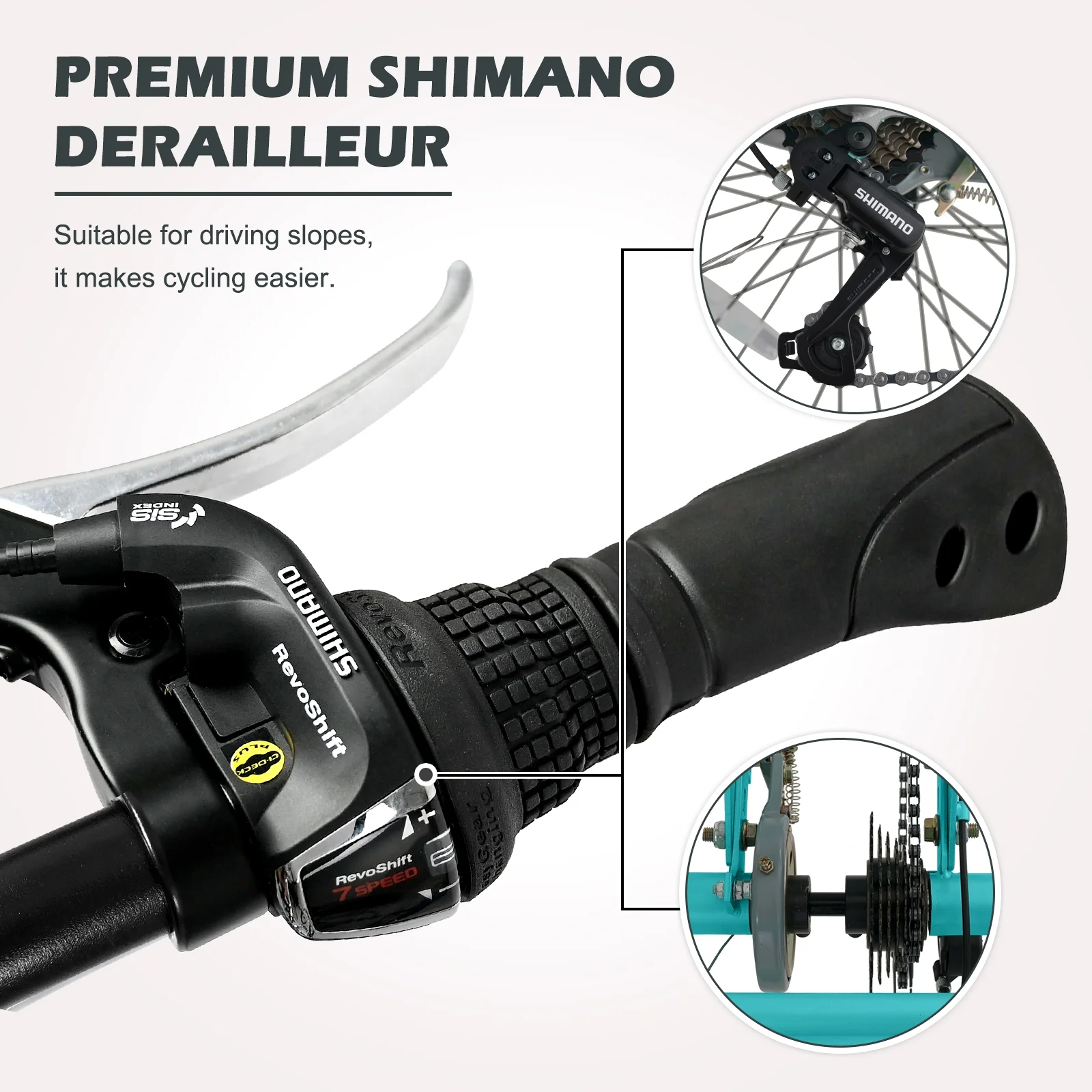 Docred Adult Tricycle, 7 Speed Three Wheel Mountain Bike, 24/26/27.5 inch Adults Trikes ,Load capacity 420 lbs - Womvr