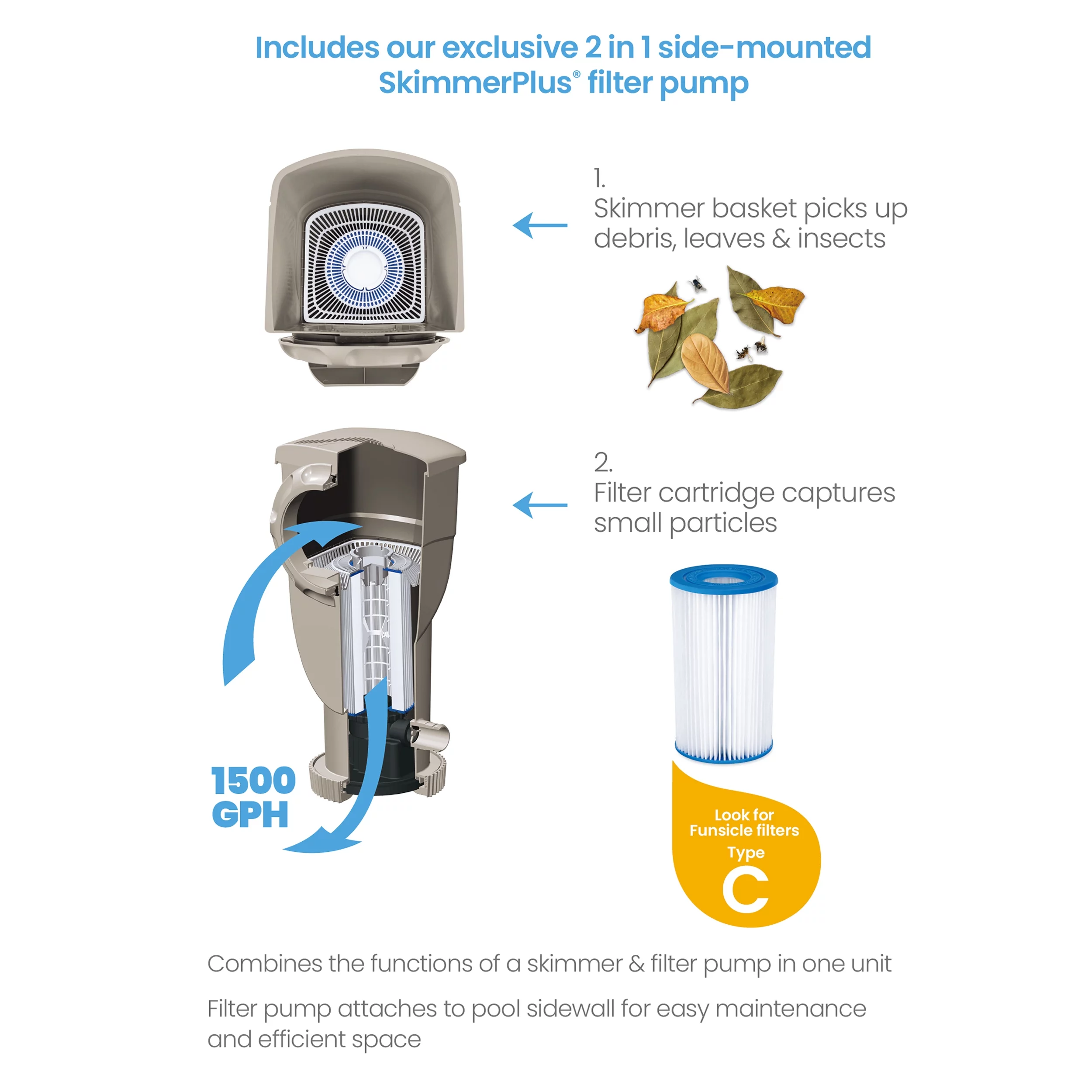 Funsicle 18 ft Crystal Vue Oasis Designer Pool, Round Above Ground Frame Swimming Pool, Age 6 & up - Womvr