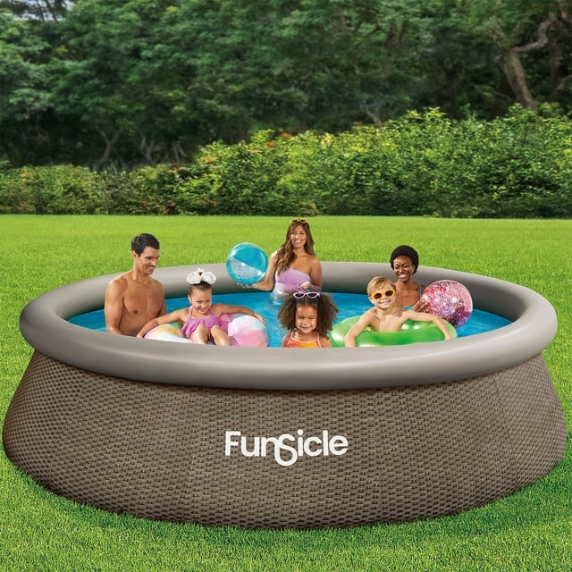 Funsicle 10ft x 30in Round QuickSet Designer Above Ground Pool, Age 6 & up - Womvr