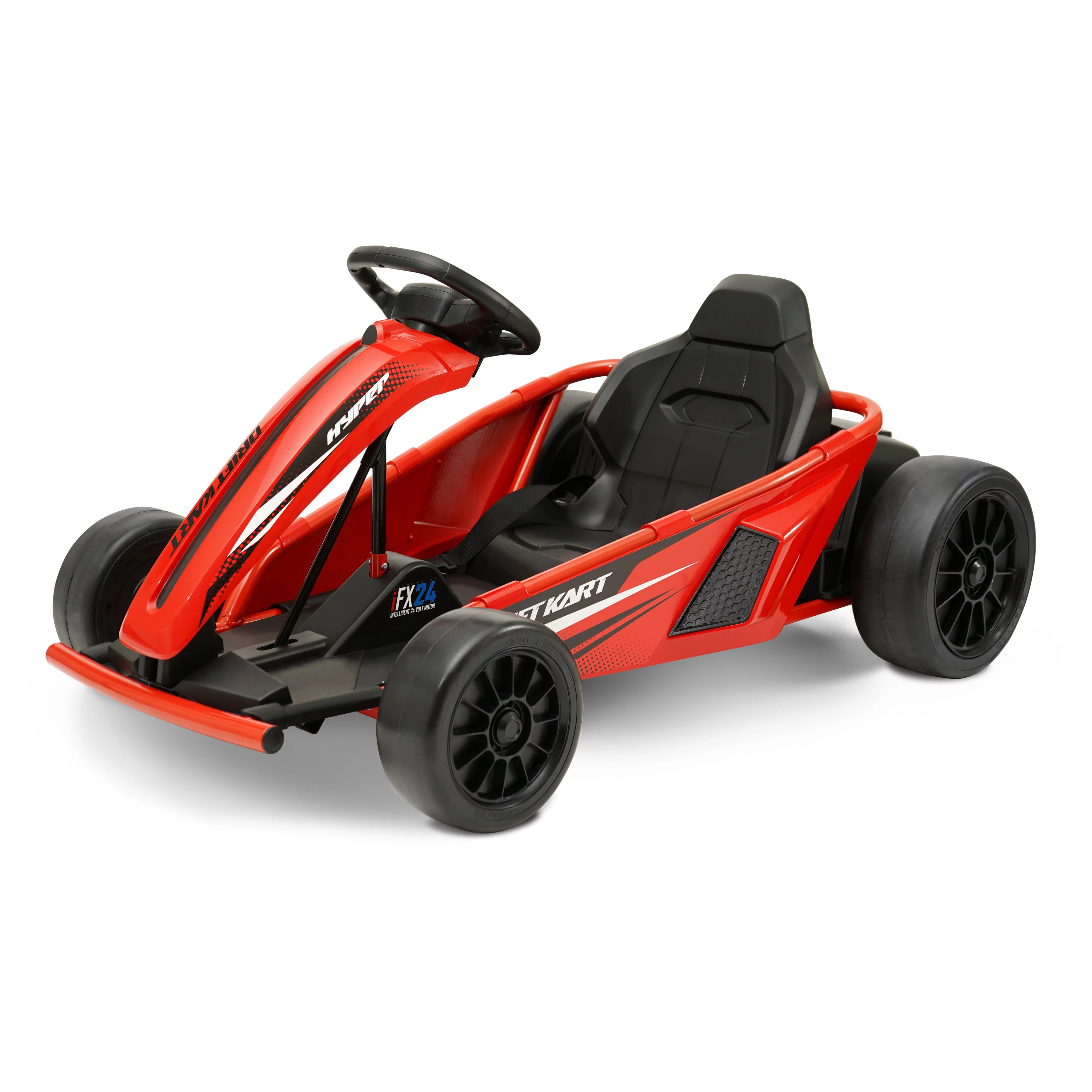 Hyper Toys 24V Drifting Go Kart Ride On for Kids, Red - Womvr