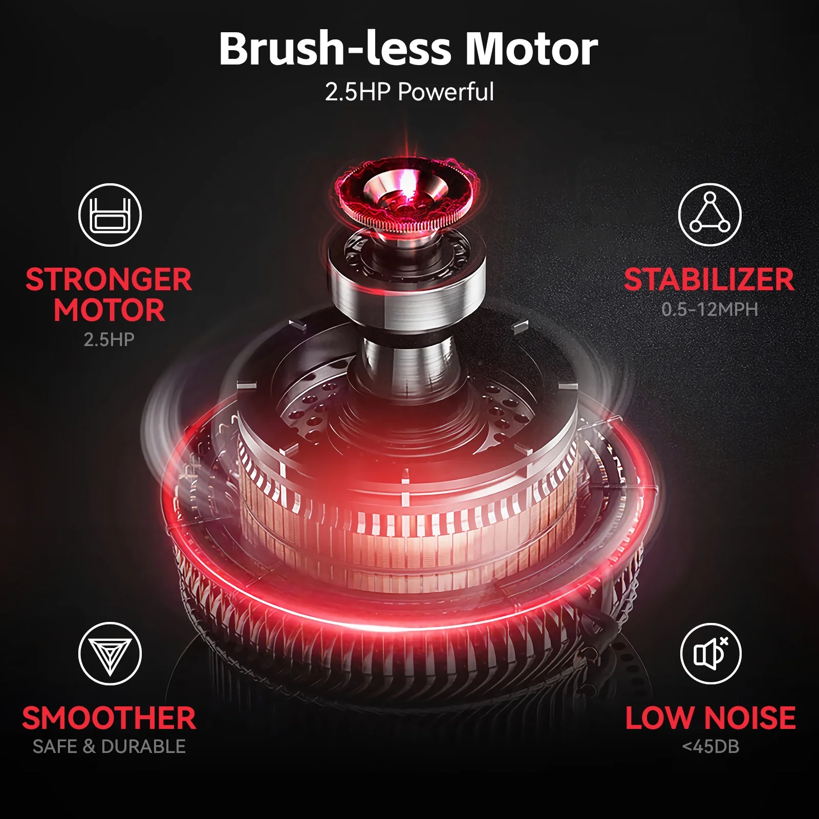 Pooboo 2.5 HP Under Desk Treadmill 2 in 1 Folding Treadmill Brush-less Walking Jogging Machine with App & Remote Control Led Touch Screen Walking Pad for Office Home Use 265lbs - Womvr