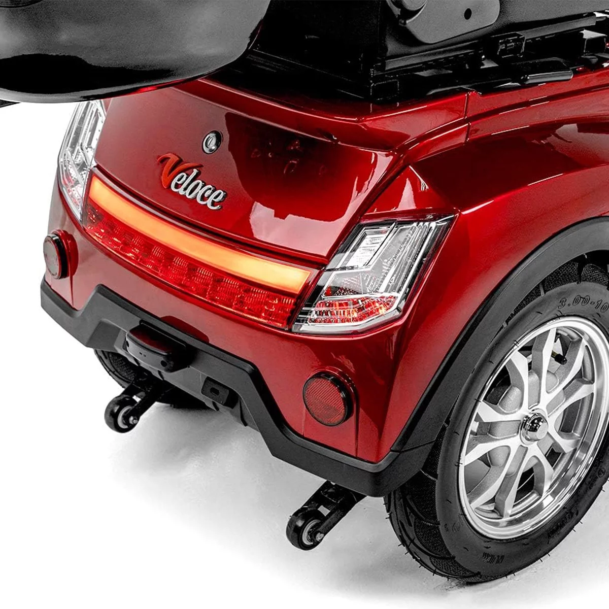Veloce-Long Range Fast 3 Wheel Mobility Scooter, 300 lb. Weight Capacity (Red) - Womvr