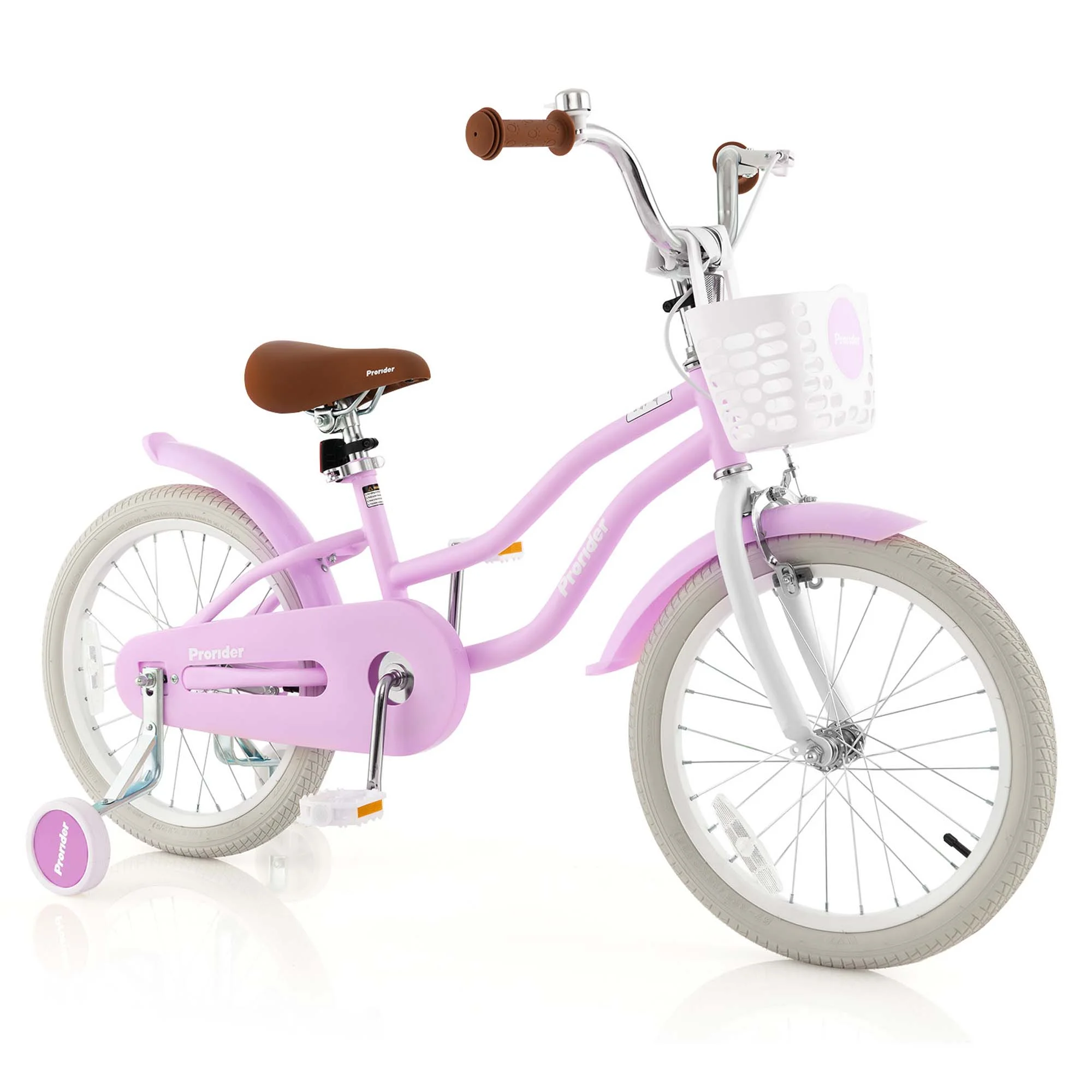 Costway 18'' Kids Bike Toddler Bicycle with Training Wheel Kickstand for 4-8 Years Old Pink - Womvr