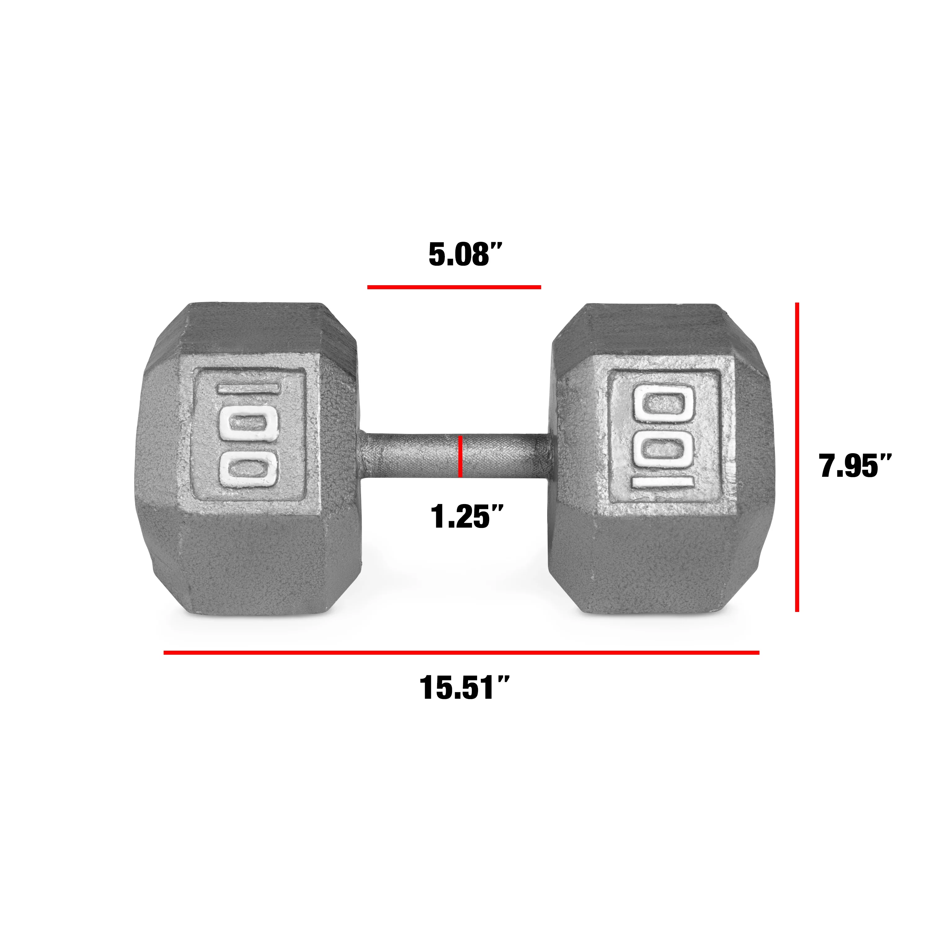 CAP Barbell 15lb Cast Iron Hex Dumbbell, Single - Womvr