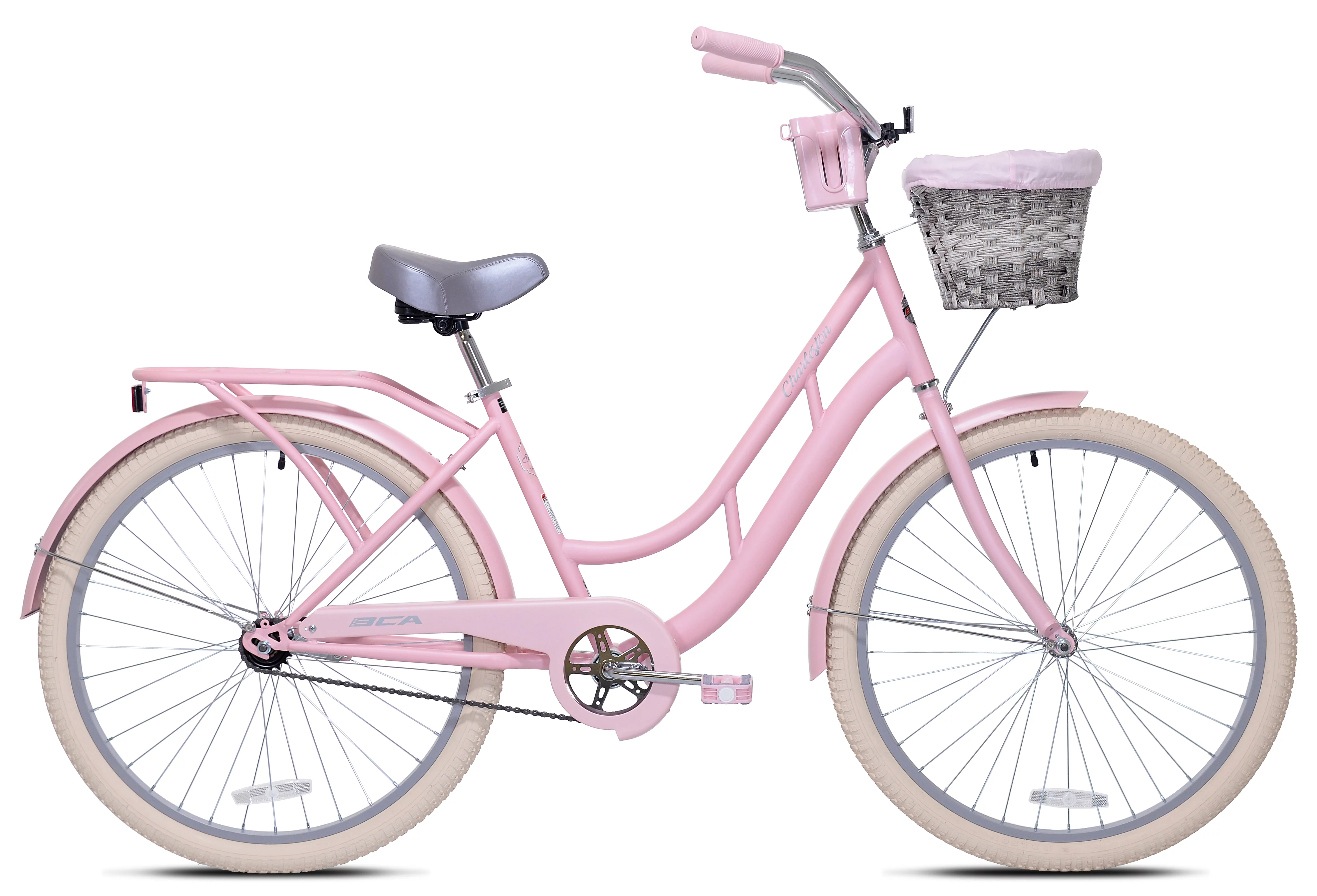 BCA 26 In. Charleston Ladies Cruiser Bike, Pink - Womvr