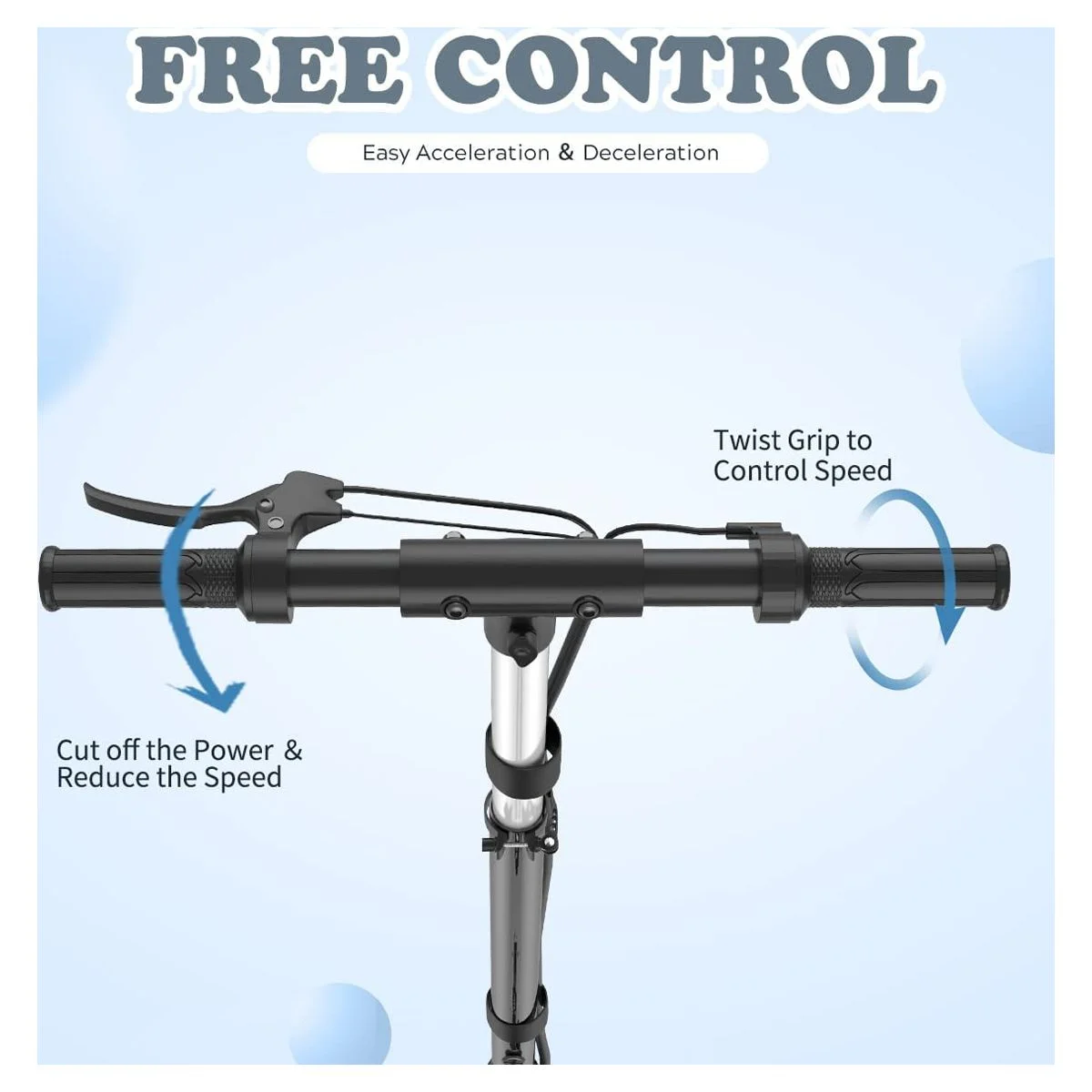 Maxtra Scooters E100 Folding Electric Scooter with Adjustable Handlebar for Kids Ages 6-12, up to 10 MPH, 155 Lbs. Max Load - Womvr