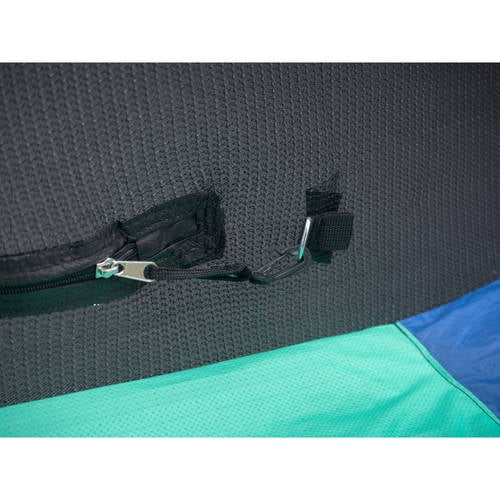 JumpKing Oval 8' x 11.5' Trampoline, with Enclosure, Blue/Green - Womvr
