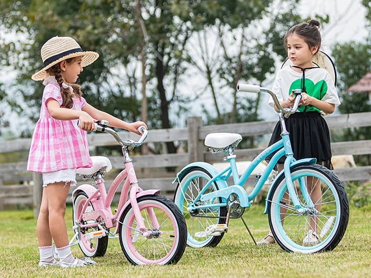 Glerc 16 inch Kids Cruiser Girls Bike for Child 4-7 Years,Mint Green - Womvr