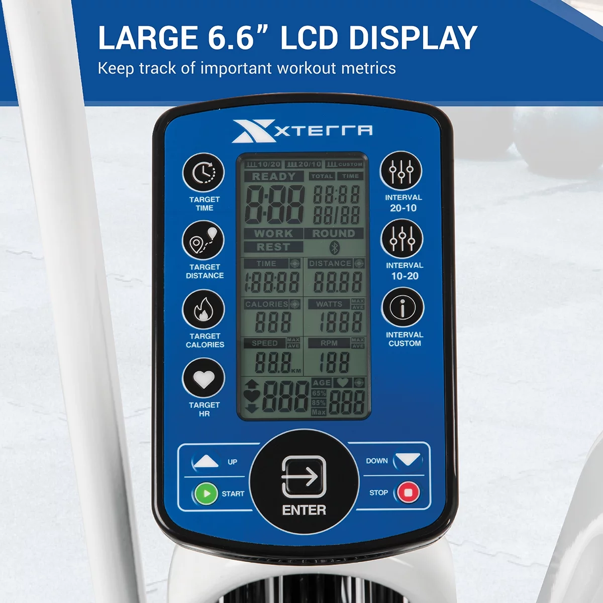 XTERRA Fitness Air650 Air Resistance Fan Upright Bike with LCD Display and 350 lb Weight Limit - Womvr