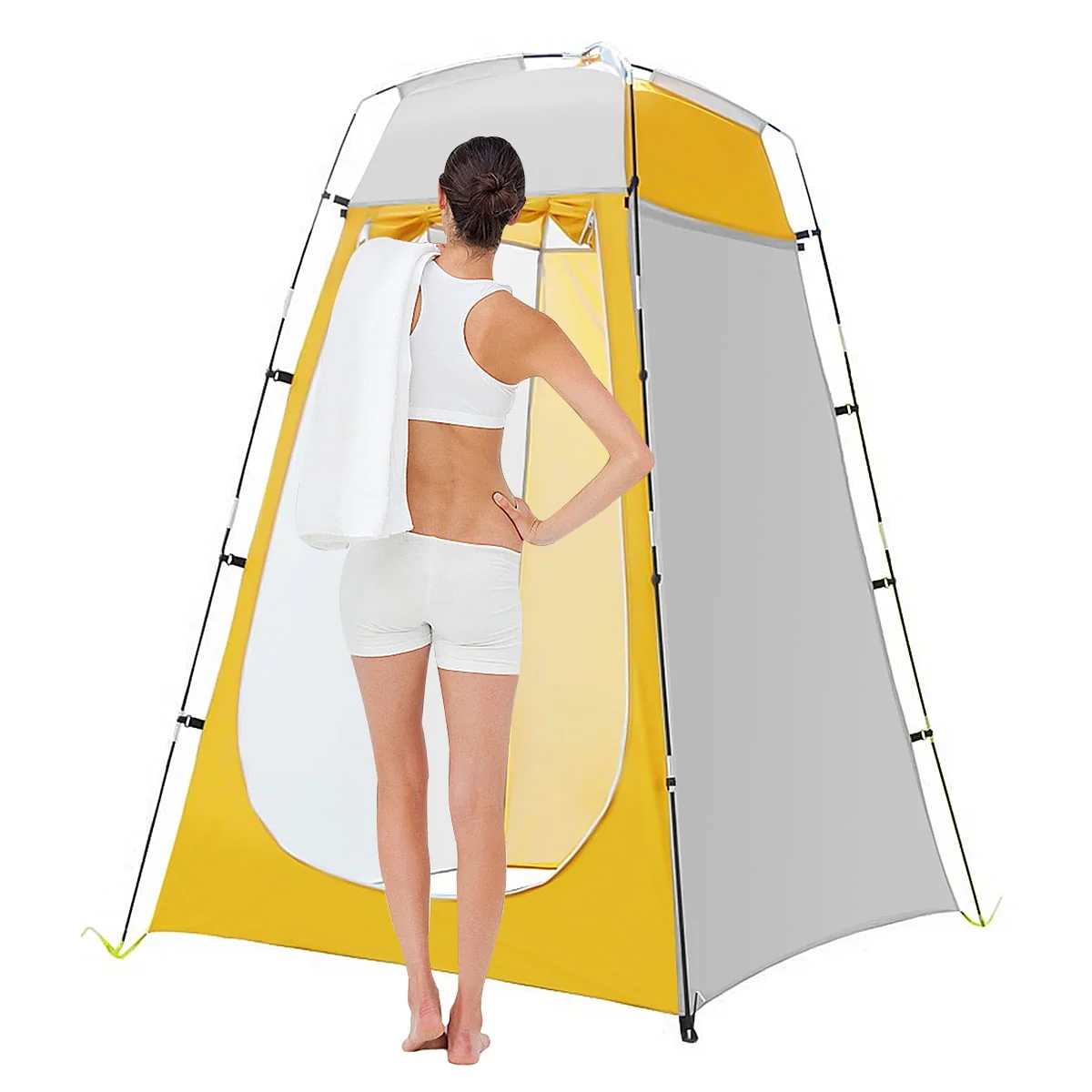 Novashion Instant Shower Tent, 6FT Tall Portable Utilitent Outdoor Privacy Tent for Camping/Biking/Toilet/Shower/Changing/Beach, Spacious Sun Rain Shelter Tent - Womvr