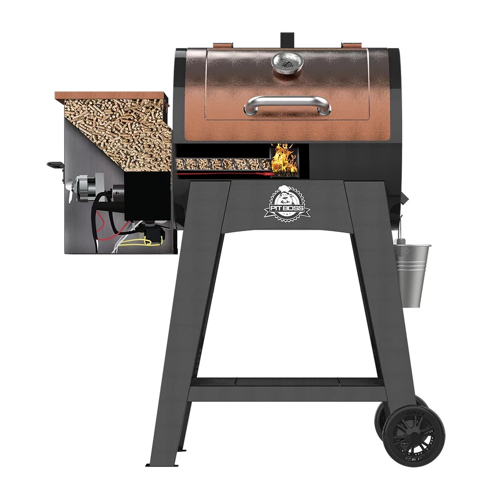 Pit Boss Lexington 540 Sq. In. Wood Pellet Grill With Flame Broiler and Meat Probe - Womvr