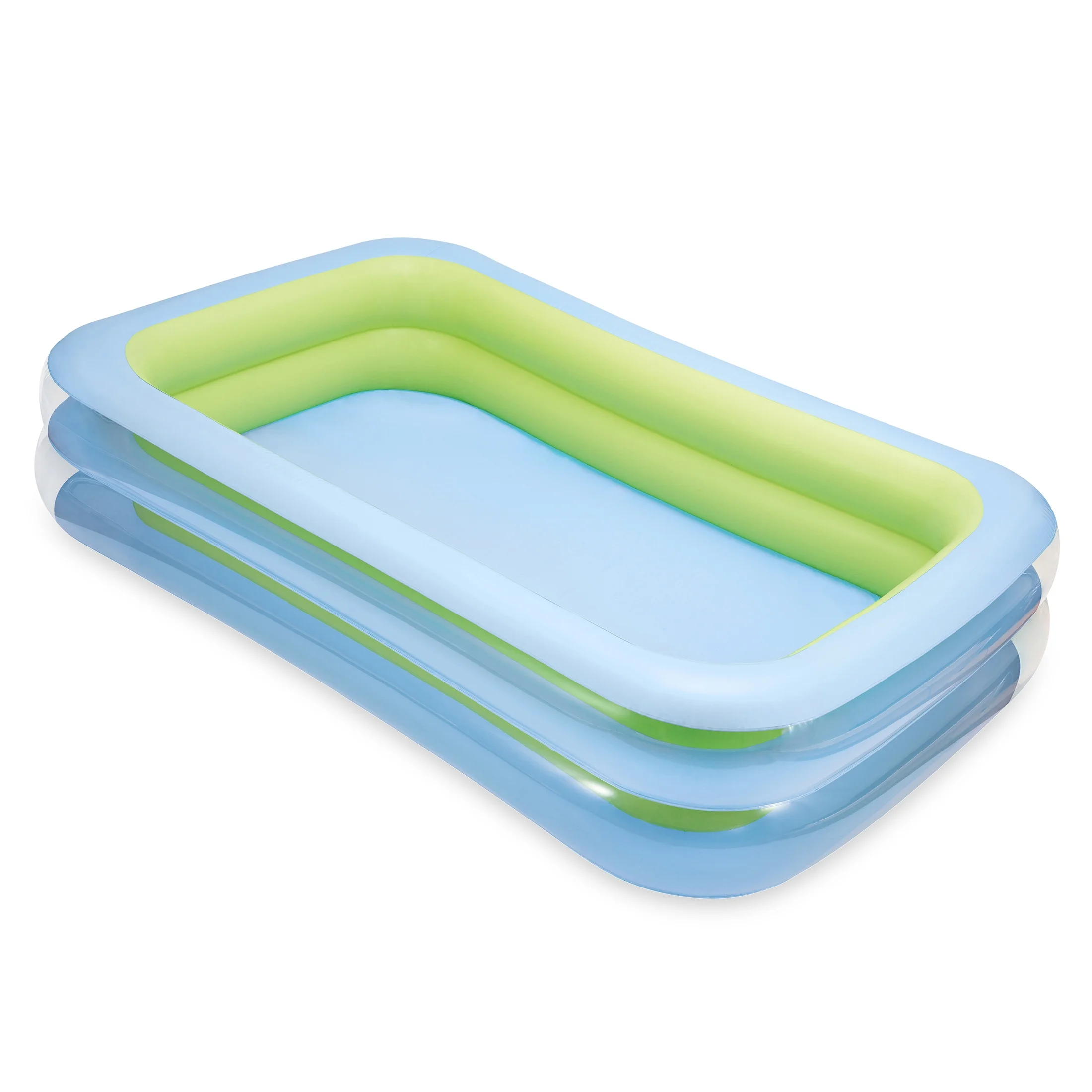 Funsicle Blue SummerBlock Inflatable Family Swimming Pool,Rectangular, Age 6 & up - Womvr