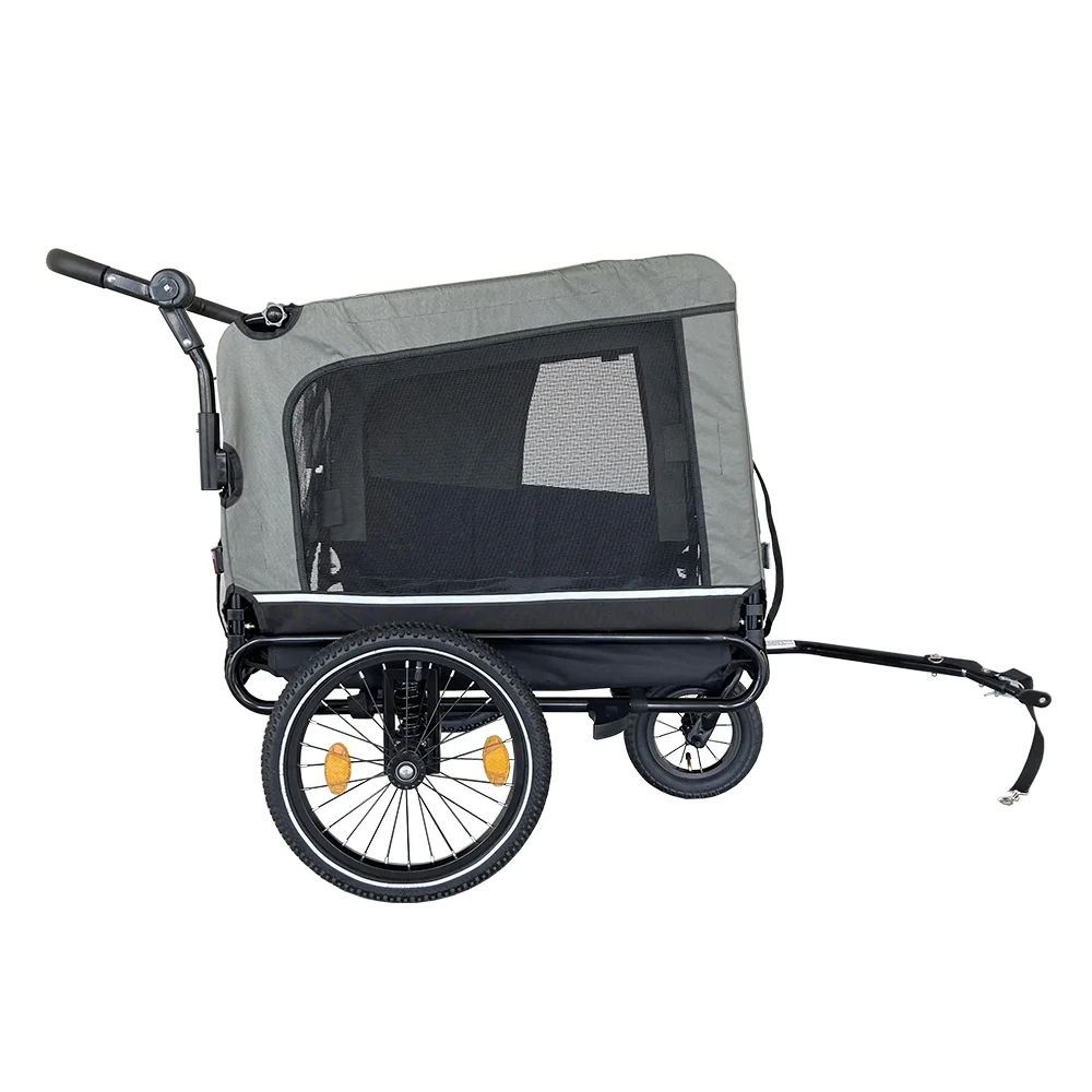 Outdoor Heavy Duty Foldable Utility Pet Stroller Dog Carriers Bicycle Trailer - Womvr