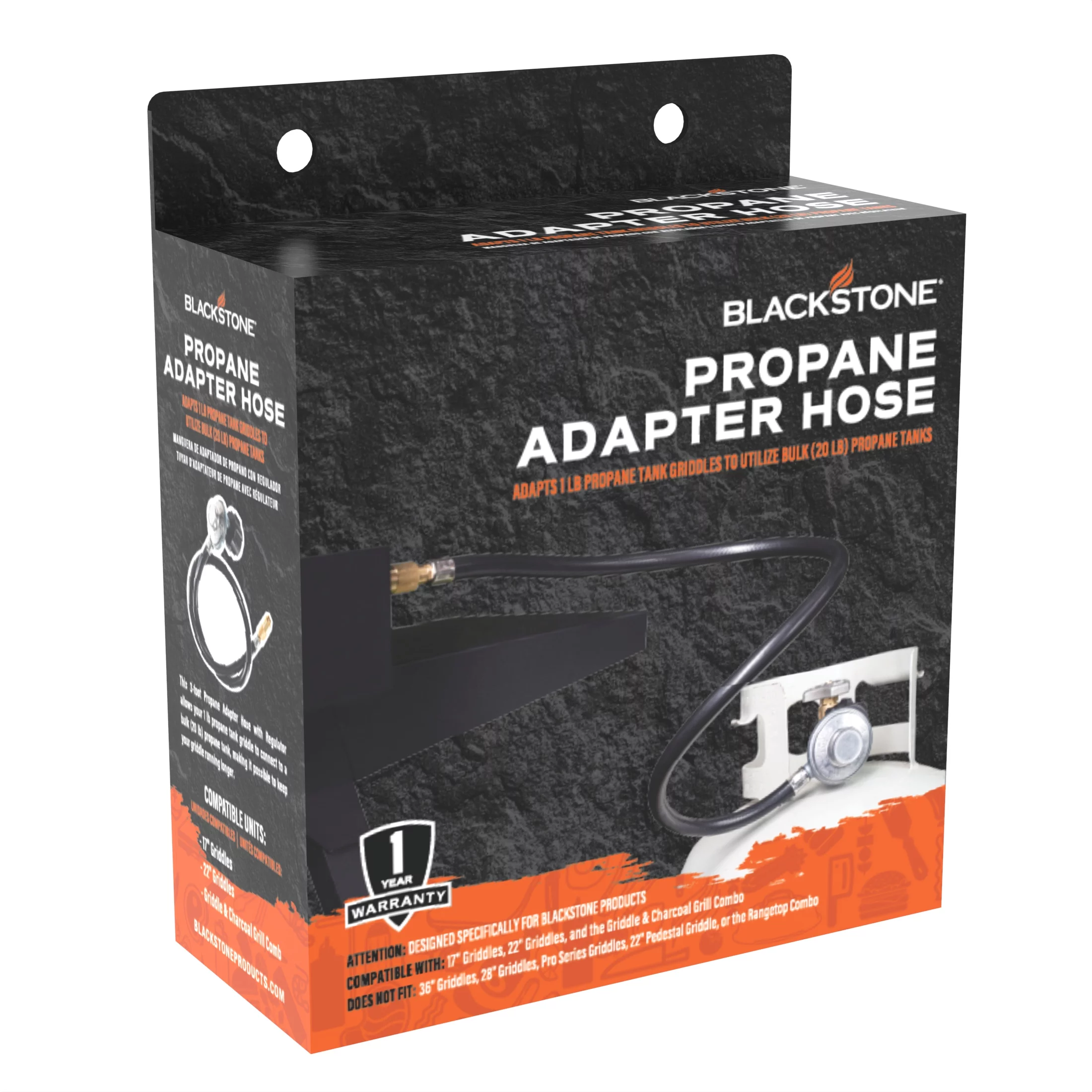 Blackstone 3 ft Rubber Propane Griddle Adapter Hose Tool with Regulator, 1-Piece - Womvr