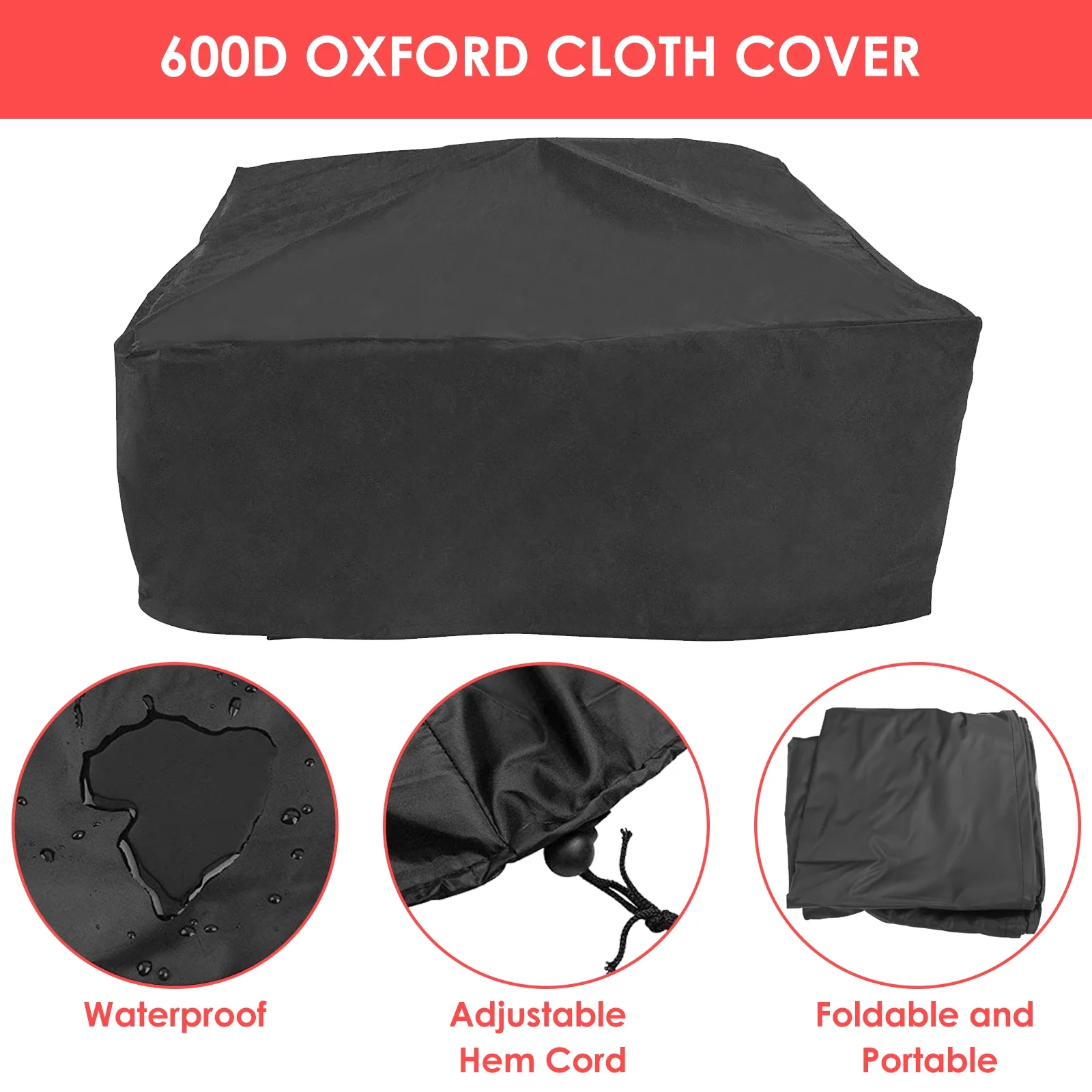 LAZY BUDDY Steel Fire Pits for Outside, 32'' Square Wood Burning Fire Pit Table, Outdoor Patio BBQ Firepit Bonfire Party - Womvr