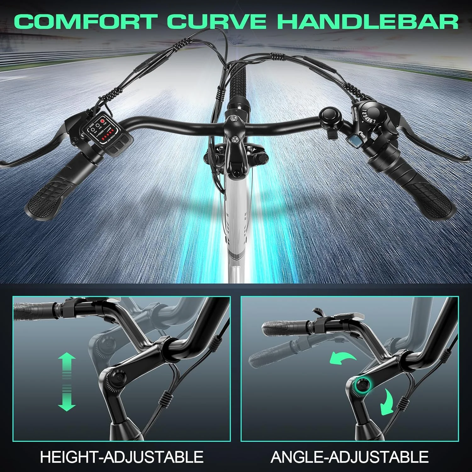 Vivi Electric Bike 26'' Electric Bike for Adults 500W Electric Bike with 48V Removable Battery, Electric Commuter Cruiser Bike 20MPH & 50 Mile City Electric Bike with Cruise Control - Womvr