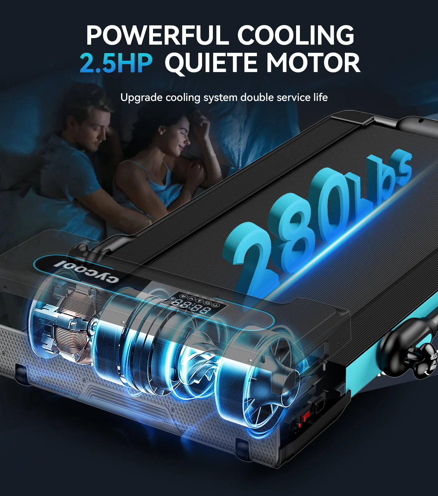 TOSSFD 2.5HP Folding Treadmill with Display Screen Electric Running Walking Machine for Home Fitness R46201 - Womvr