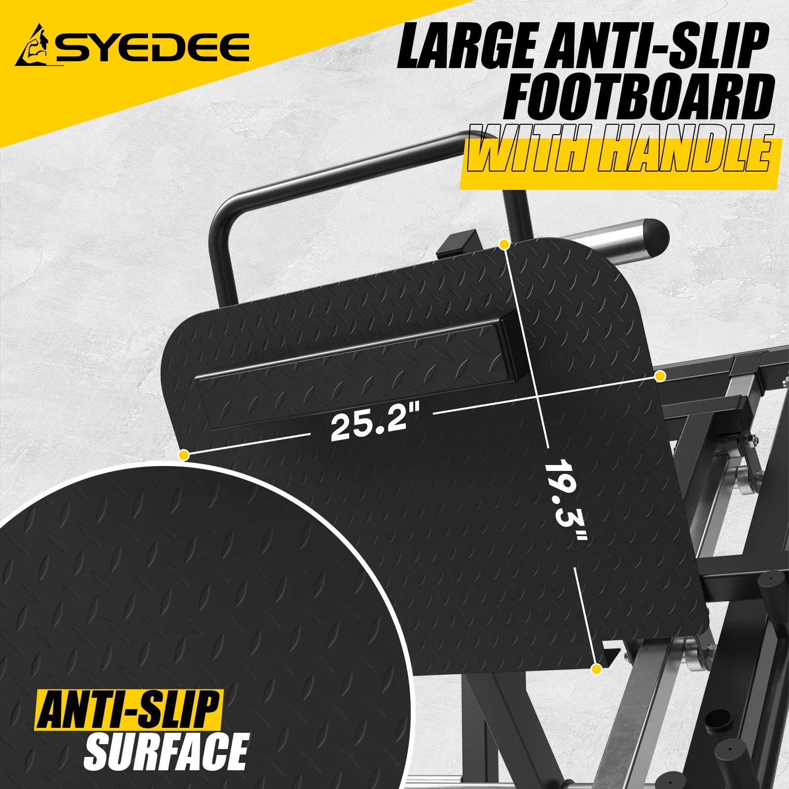 syedee Leg Press Machine with Calf Block, 1500LBS Weight Capacity Adjustable Leg Machine with Resistance Band Pegs and Plate Storages, Workout Equipment for Strength Training - Womvr