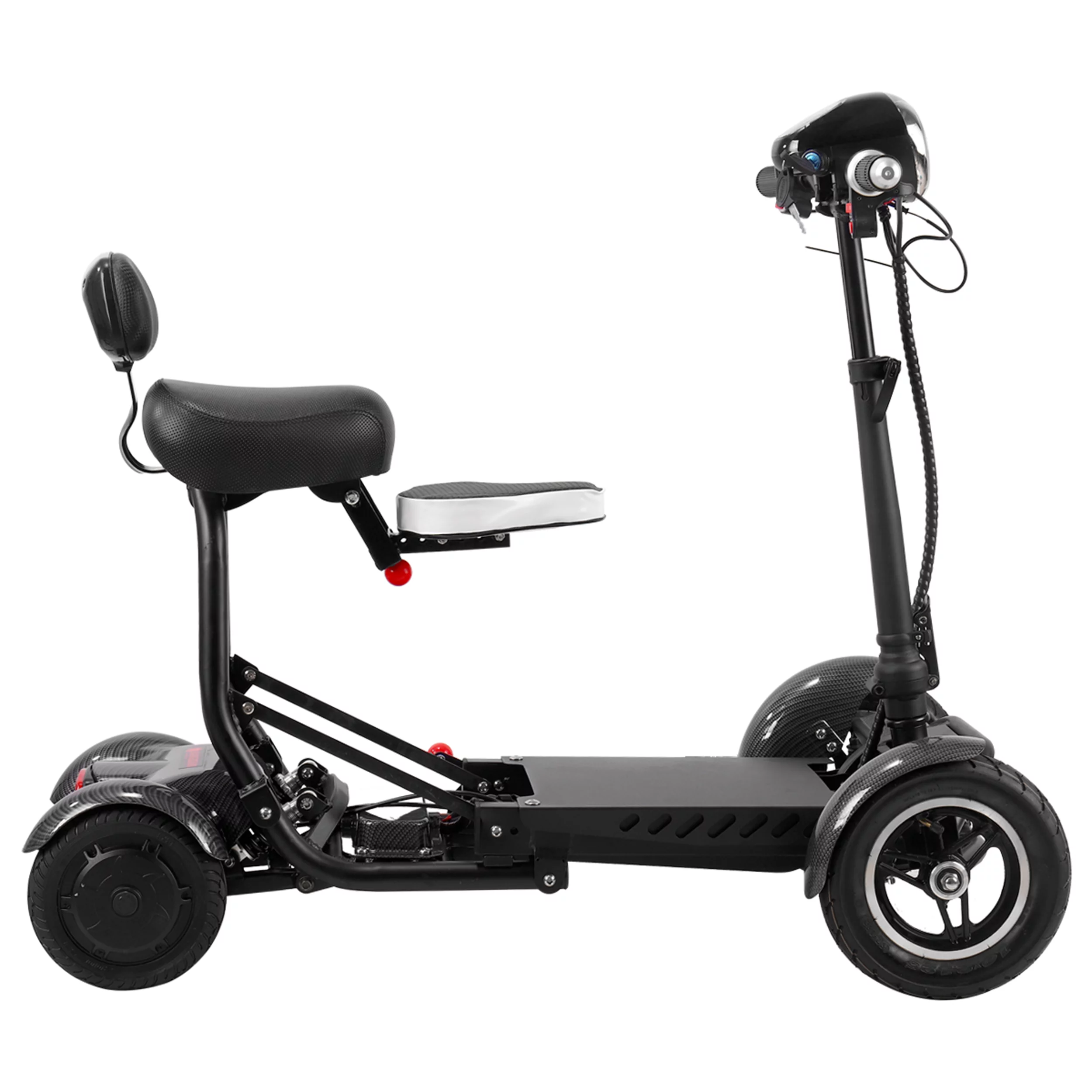 Smart Lightweight Electric Power Scooter, 4 Wheels Foldable Double Seats - Womvr