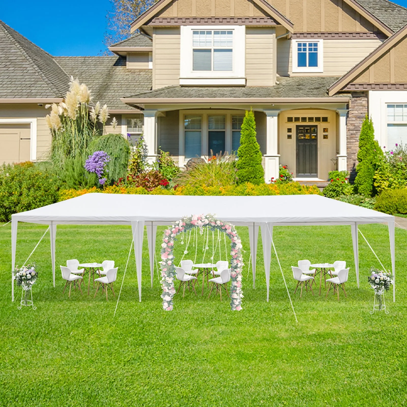 Ktaxon 10' X 30' Canopy Tent with 8 Side Walls for Party Wedding Camping and BBQ - Womvr