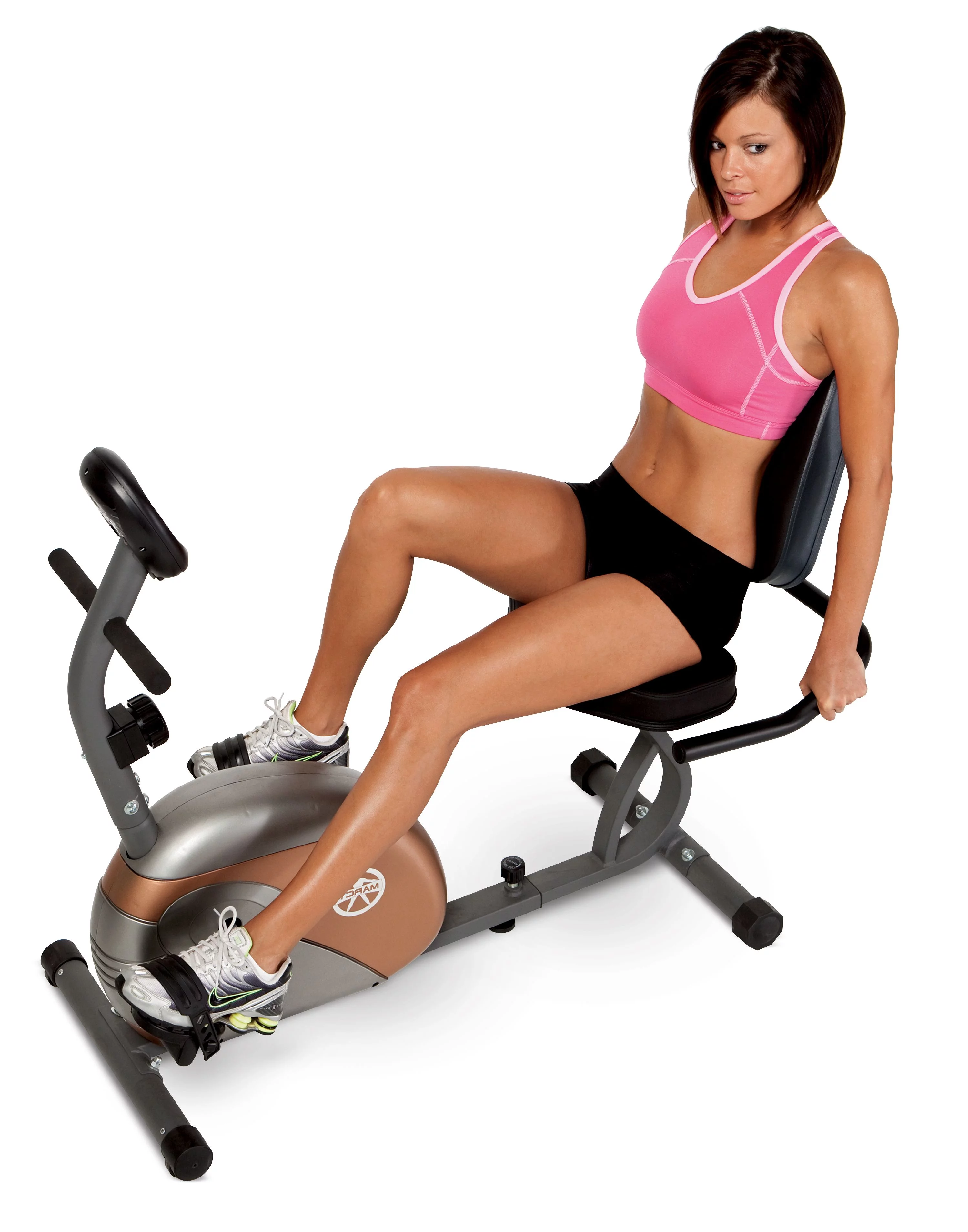 Marcy ME709 Recumbent Magnetic Exercise Bike Cycling Home Gym Equipment - Womvr