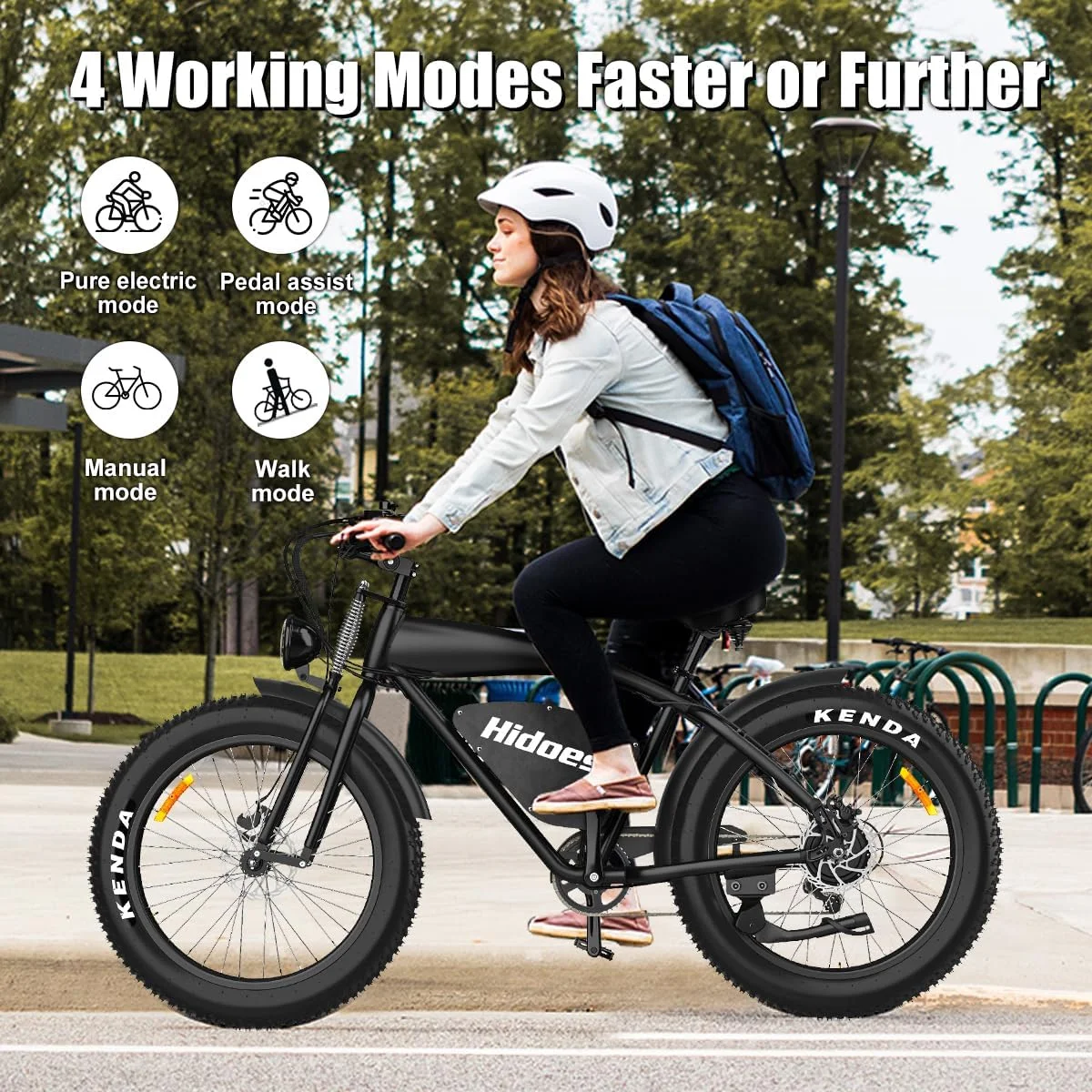 Hidoes B3 Electric E-bike Adult Electric Commuter Bikes, Electric Mountain E Bike Bicycles with 26