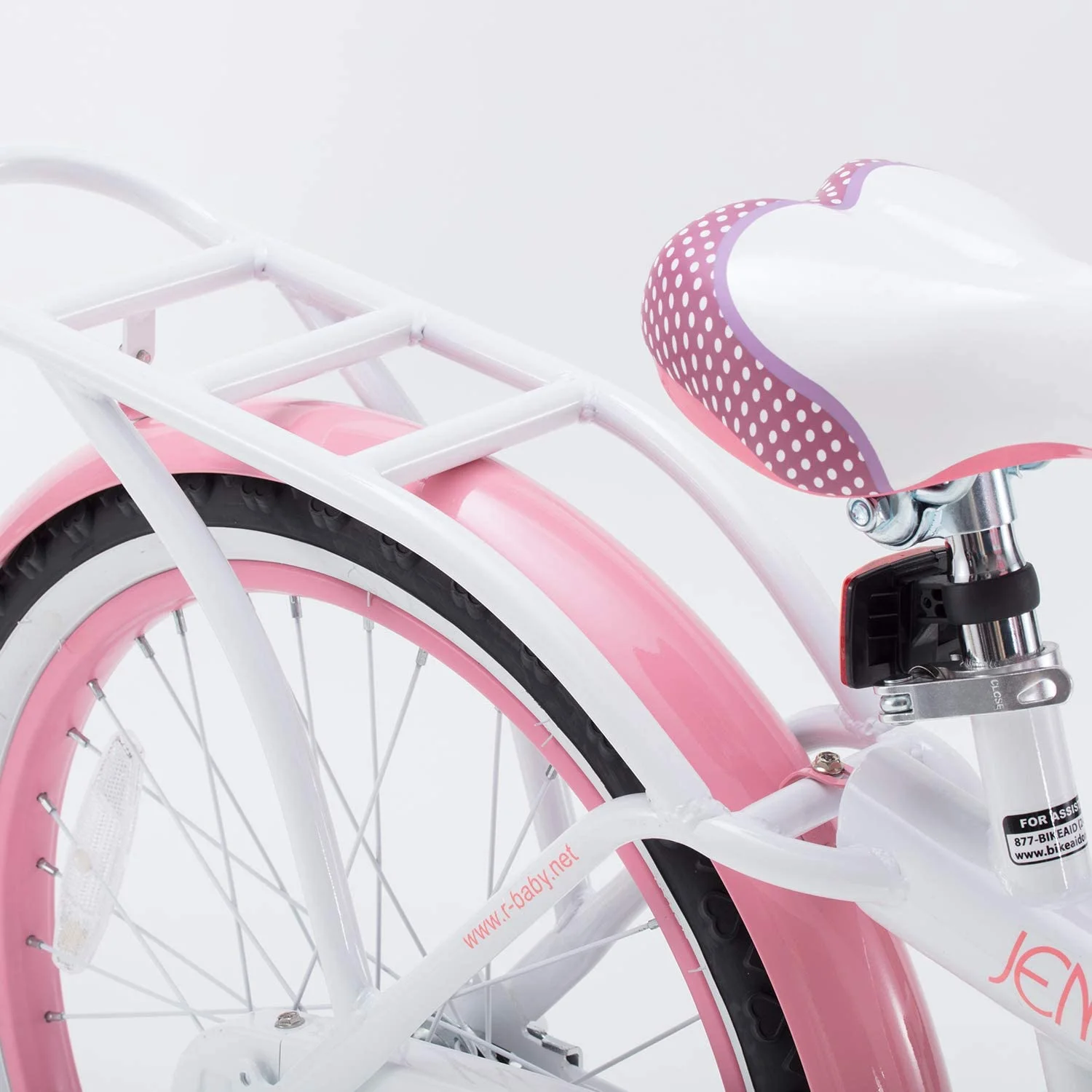 Royalbaby Jenny Princess 20 inch Girl's Bicycle, White & Pink - Womvr